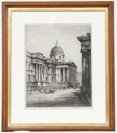 Nathaniel Sparks RE (1880-1956) - Gravure encadrée de 1909, The National Gallery