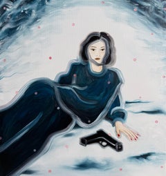 Zeitgenössische georgische Kunst von Natia Sapanadze - Eine Pistole und eine einzelne Kugel