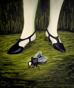 Georgian Contemporary Art by Natia Sapanadze - Green Ground from a Nightmare