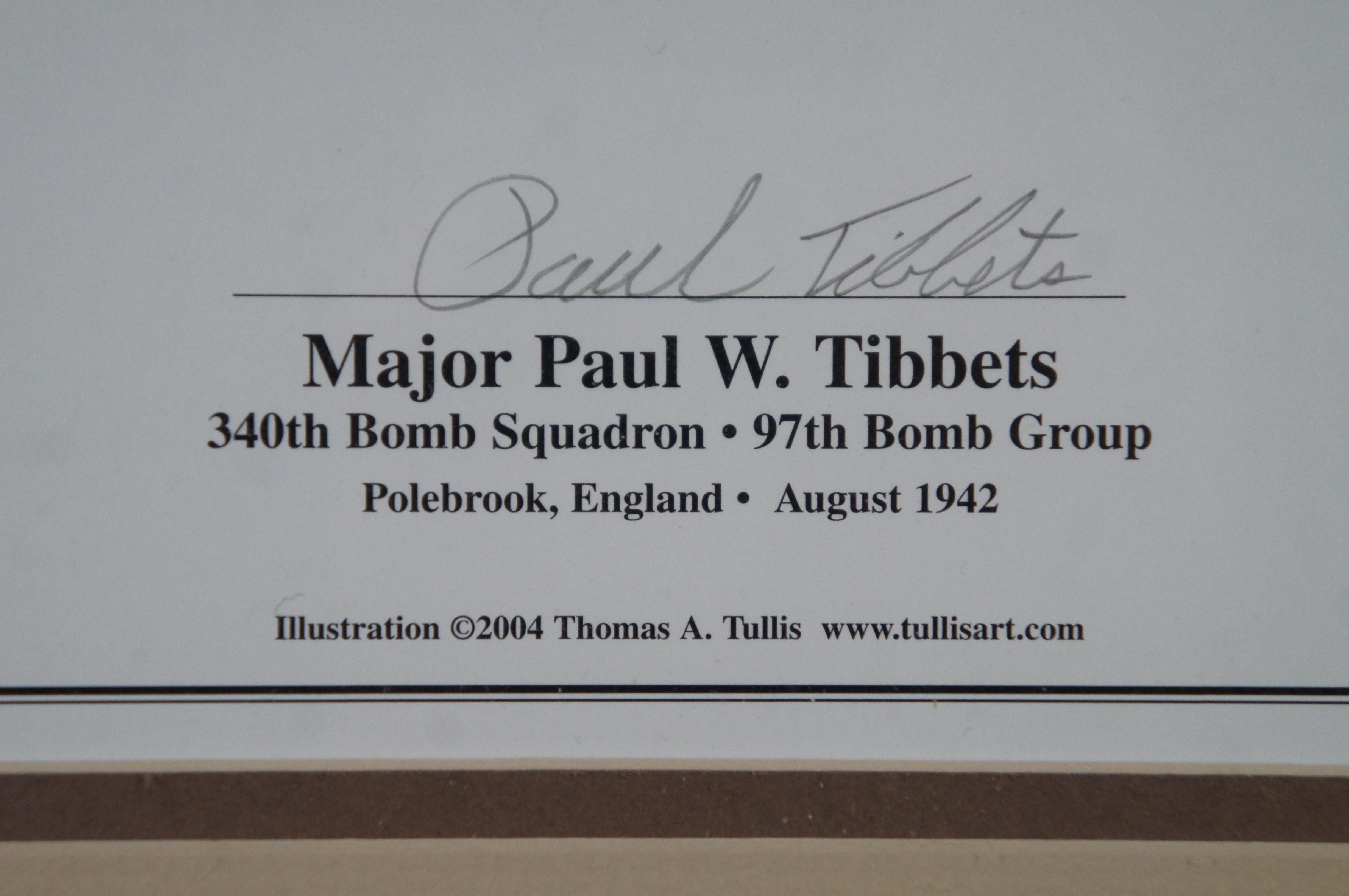 National Aviation Hall of Fame B-17 Gremlin Major Paul W. Tibbets Bomb Squad S&N For Sale 3