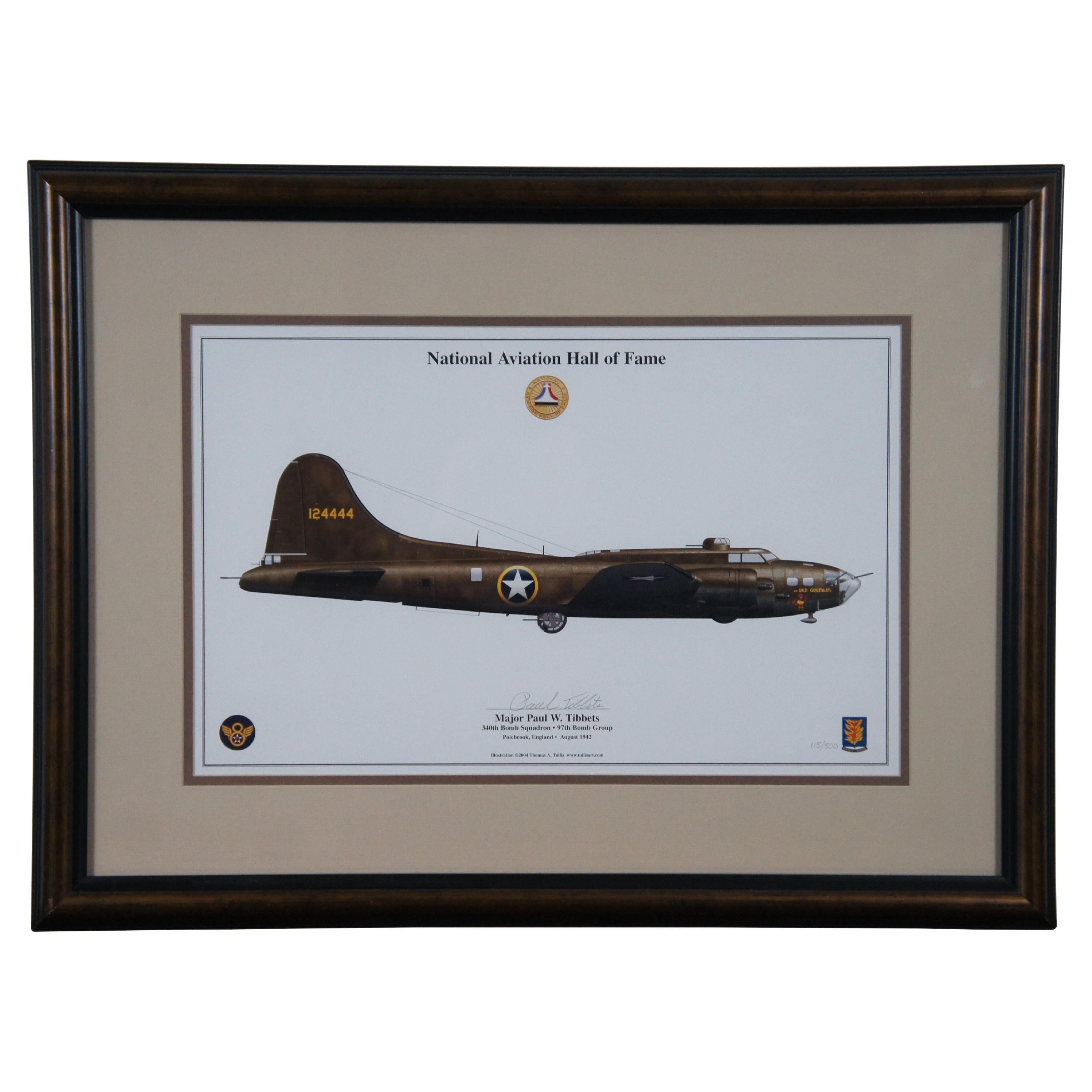 National Aviation Hall of Fame B-17 Gremlin Major Paul W. Tibbets Bomb Squad S&N en vente