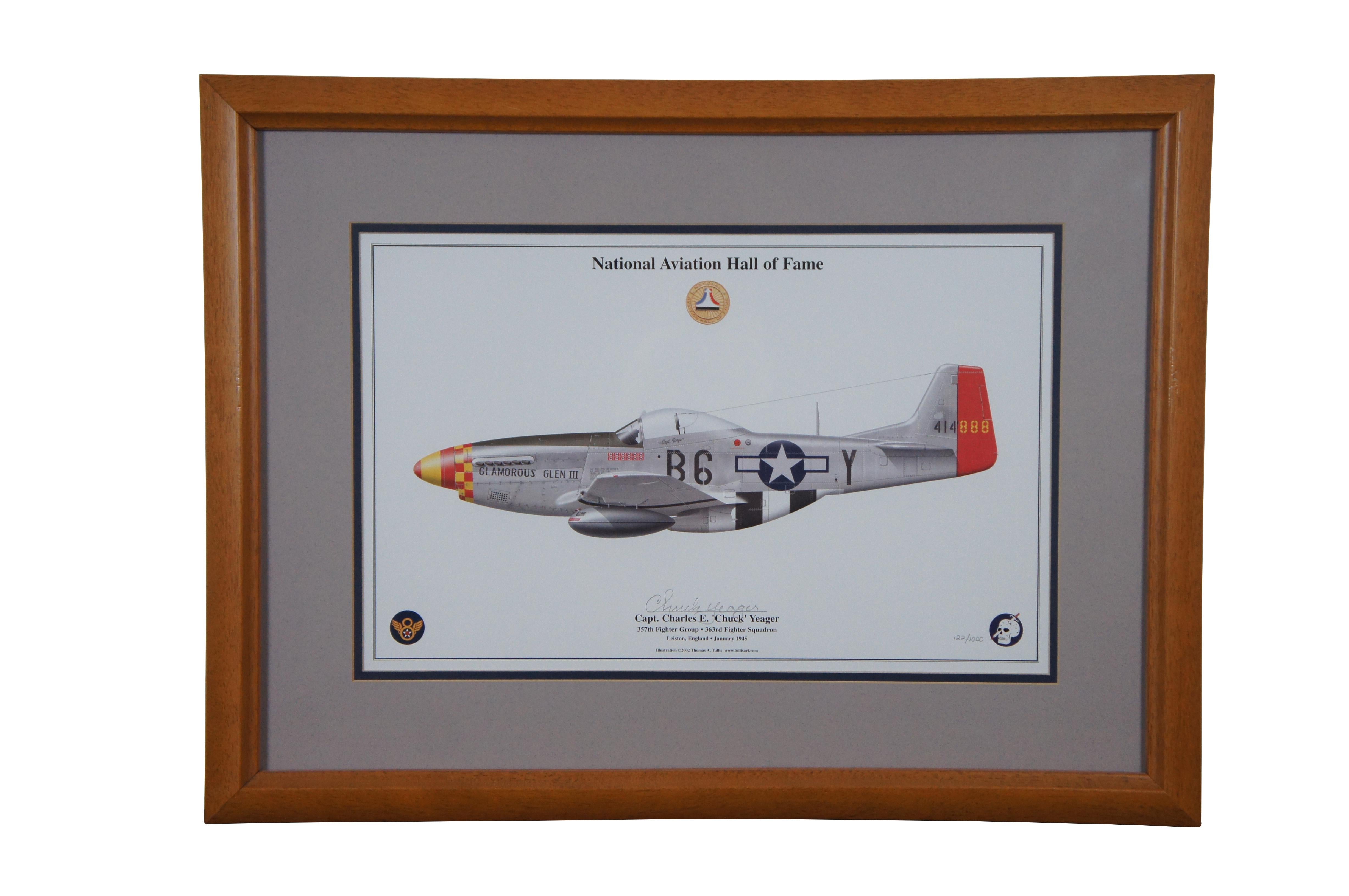 National Aviation Hall of Fame Limited Edition Print Series, signed numbered and professionally framed

Captain Charles E. 'Chuck' Yeager 357th Fighter Group 363rd Fighter Squadron

Edition 122 of 1000

Charles 