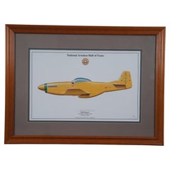 National Aviation Hall of Fame P-51D Mustang "Ole Yeller" Bob Hoover Signed 24"