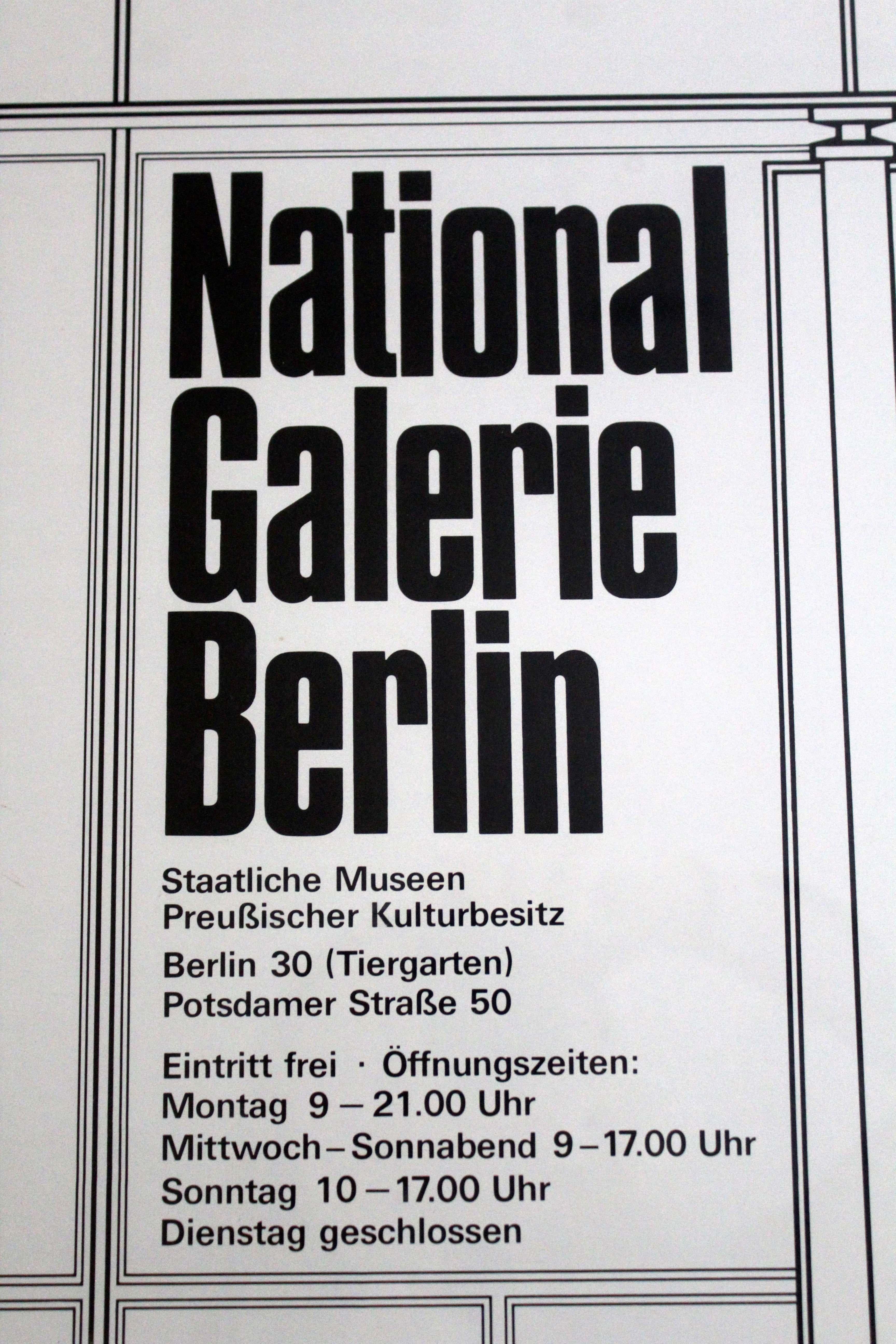 National Galerie Berlin Exhibition Poster Tetes Et Queue Calder 1965 Framed In Good Condition In Keego Harbor, MI