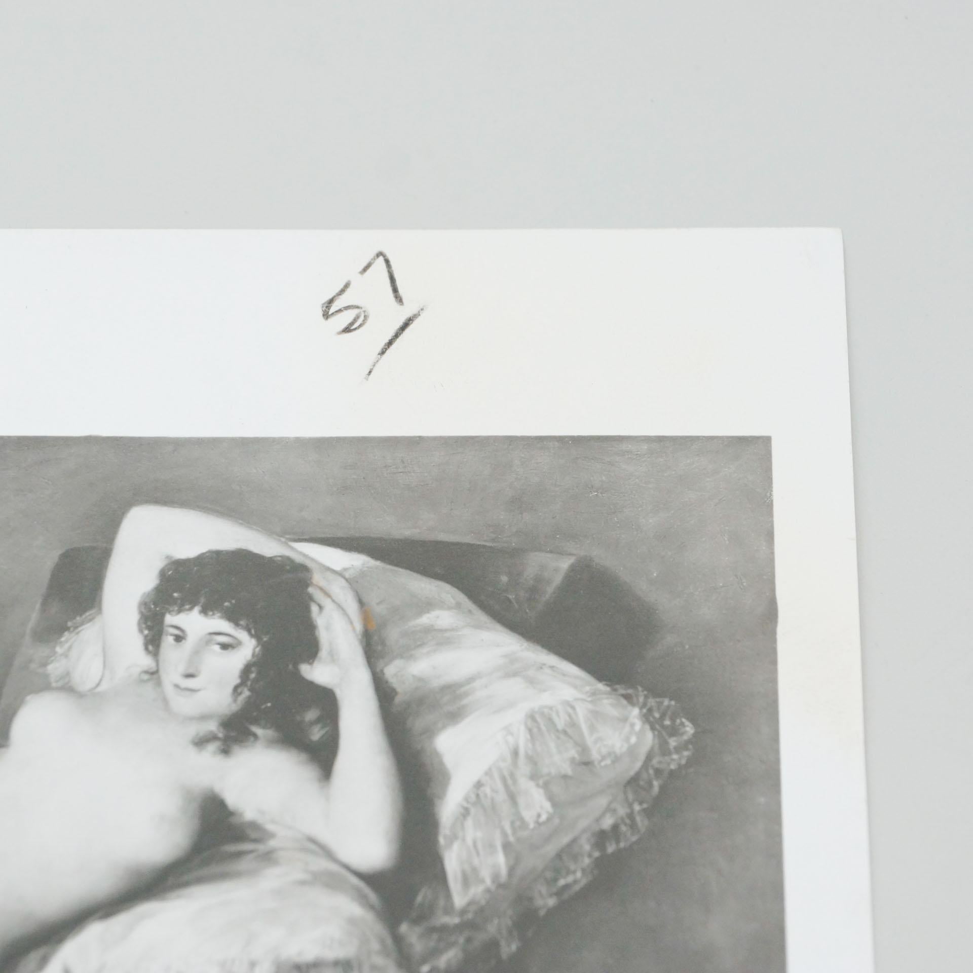 Américain La photographie de Goya « The Naked Maja » (la maison nue), National Gallery of Art, 1976 en vente