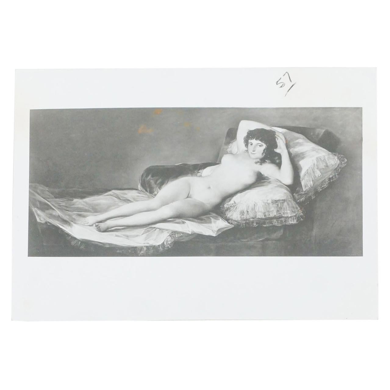 La photographie de Goya « The Naked Maja » (la maison nue), National Gallery of Art, 1976