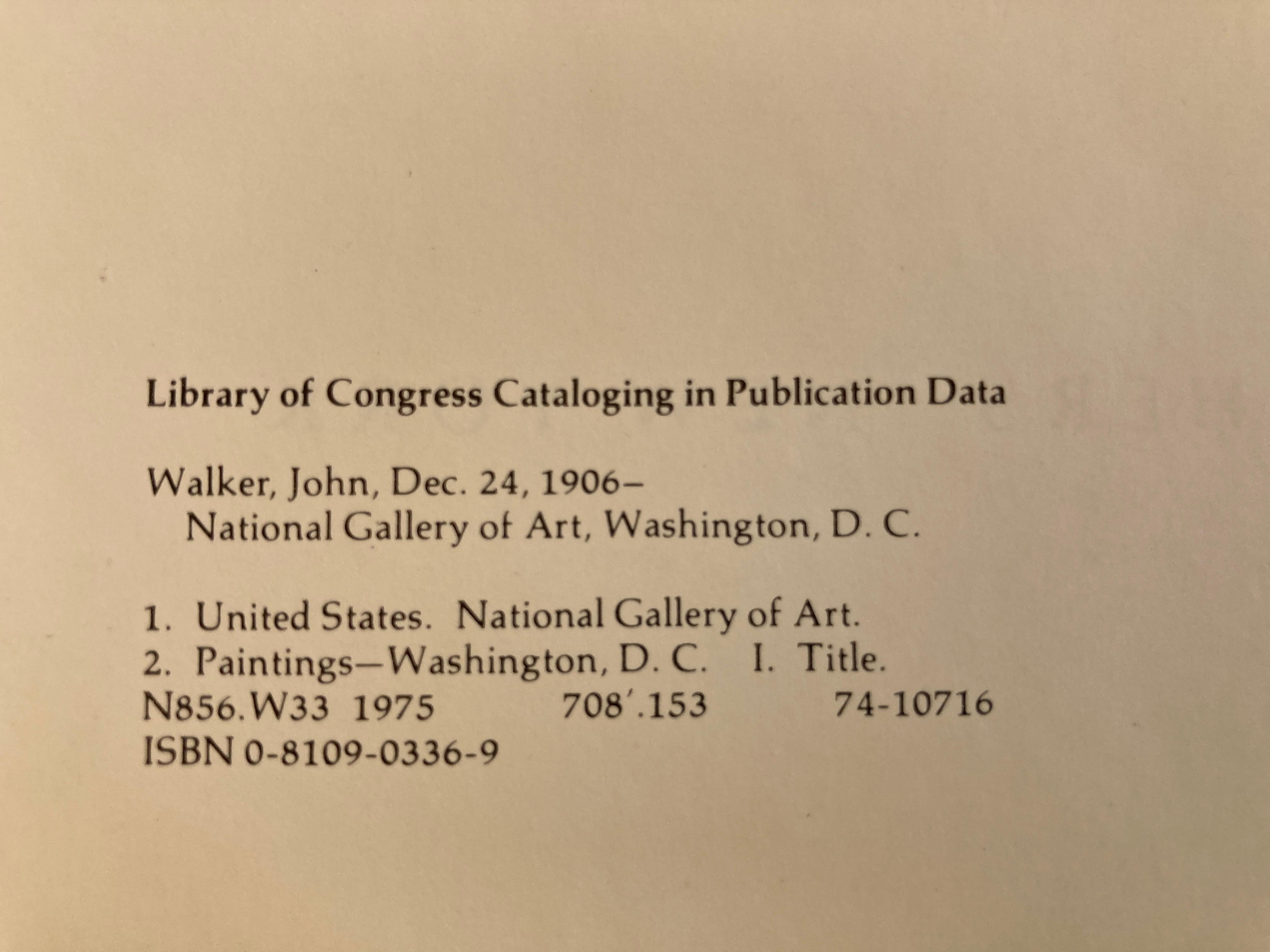 American National Gallery of Art, Washington Book by John Walker