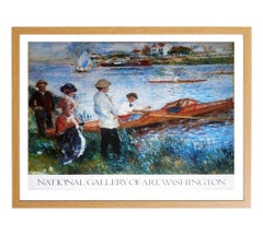 Galería Nacional de Arte de Washington: «Remeros en Chatou», póster con marco de roble, 1986