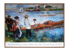 National Gallery of Art Washington "Oarsmen at Chatou" Walnut Frame Poster, 1986