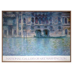National Gallery of Art Washington "Palazzo da Mula, Venice" Walnut Frame Poster