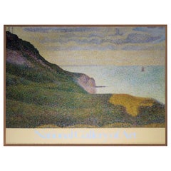 National Gallery of Art Washington "Port-en-Bessin" Walnut Frame Poster, 1986