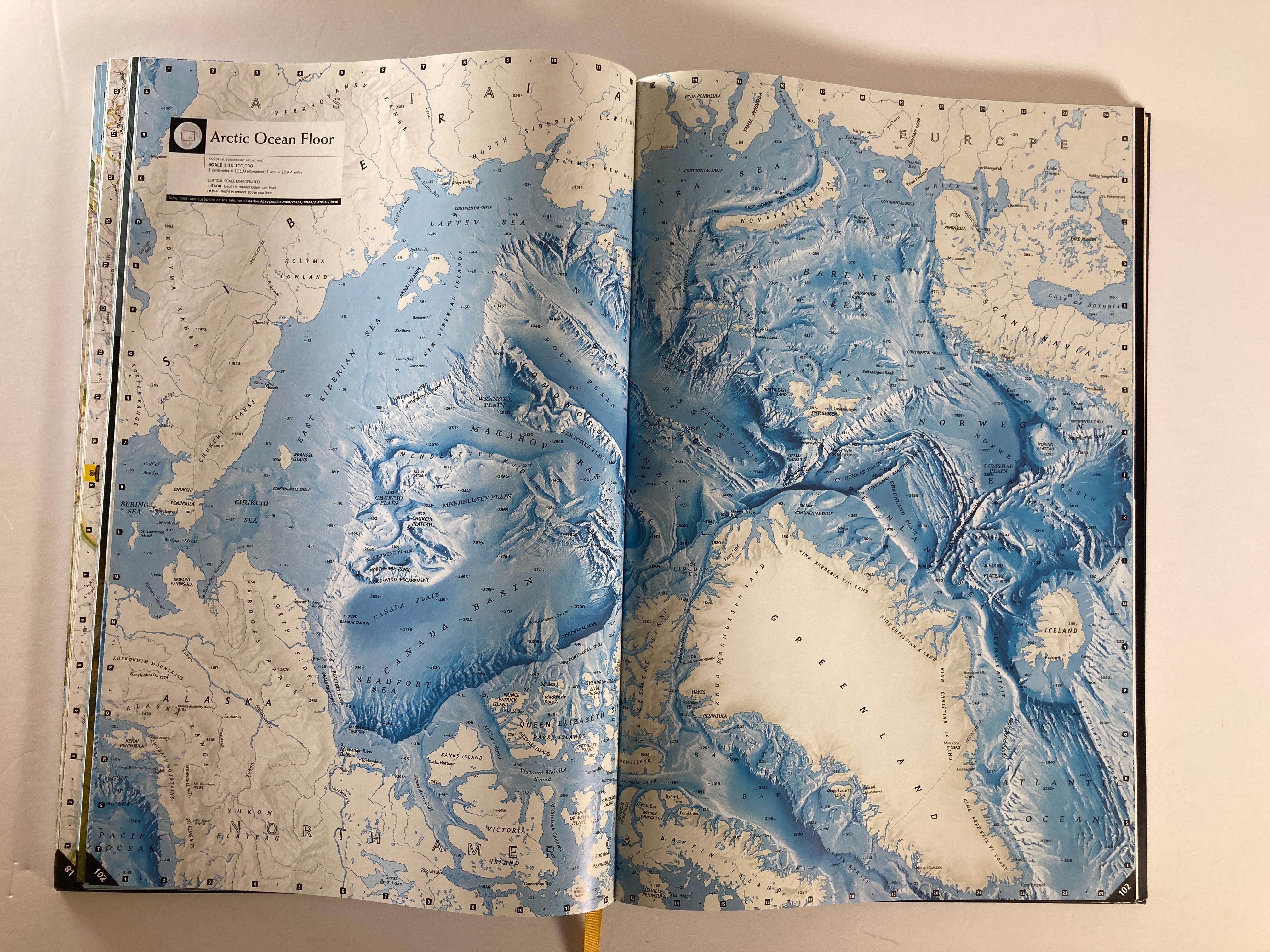 Paper National Geographic Atlas of the World, Eighth Edition Hardcover Book For Sale