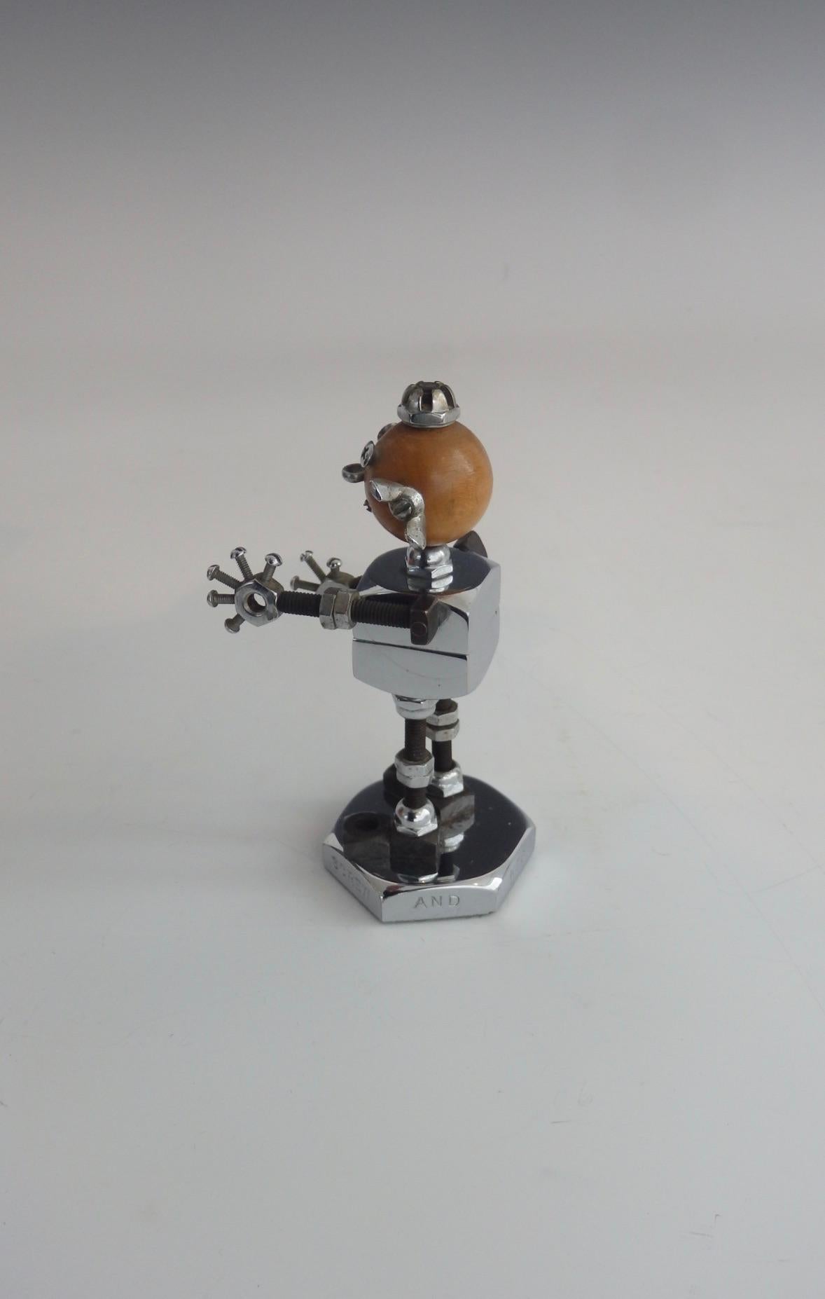 National Hardware Desk Top Advertising Logo Robot Sculpture In Good Condition For Sale In Ferndale, MI