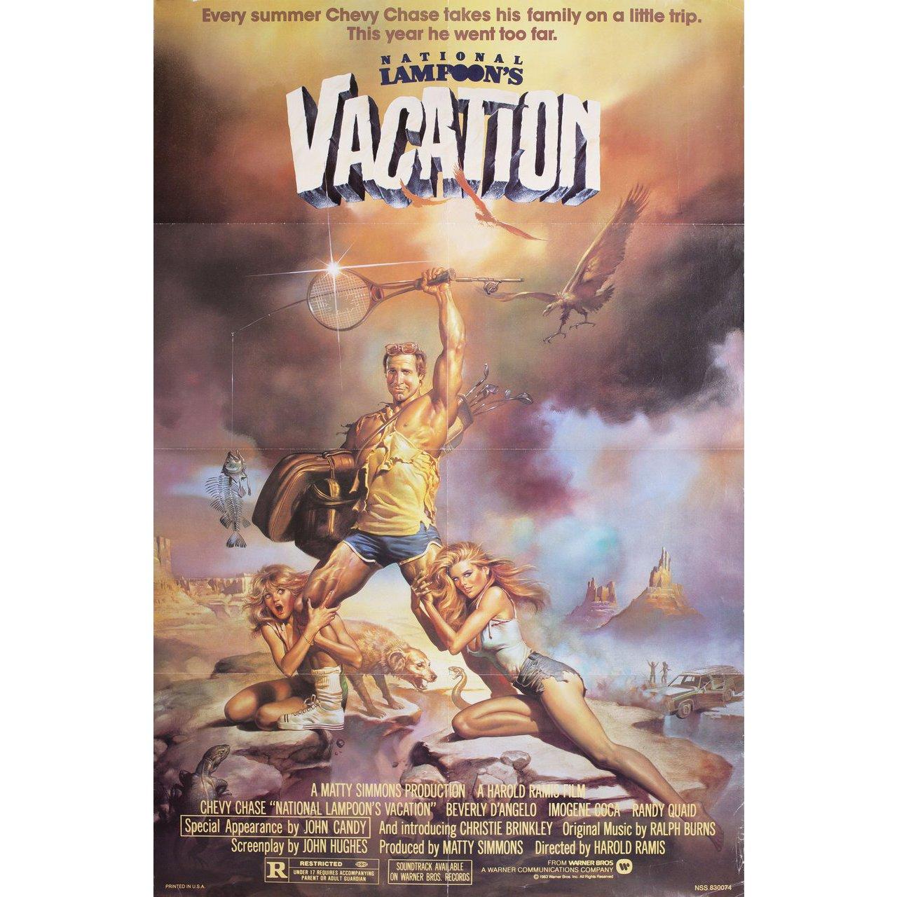 Original 1983 U.S. one sheet poster by Boris Vallejo for the film National Lampoon's Vacation directed by Harold Ramis with Chevy Chase / Beverly D'Angelo / Imogene Coca / Randy Quaid. Very good-fine condition, folded with edge wear. Many original