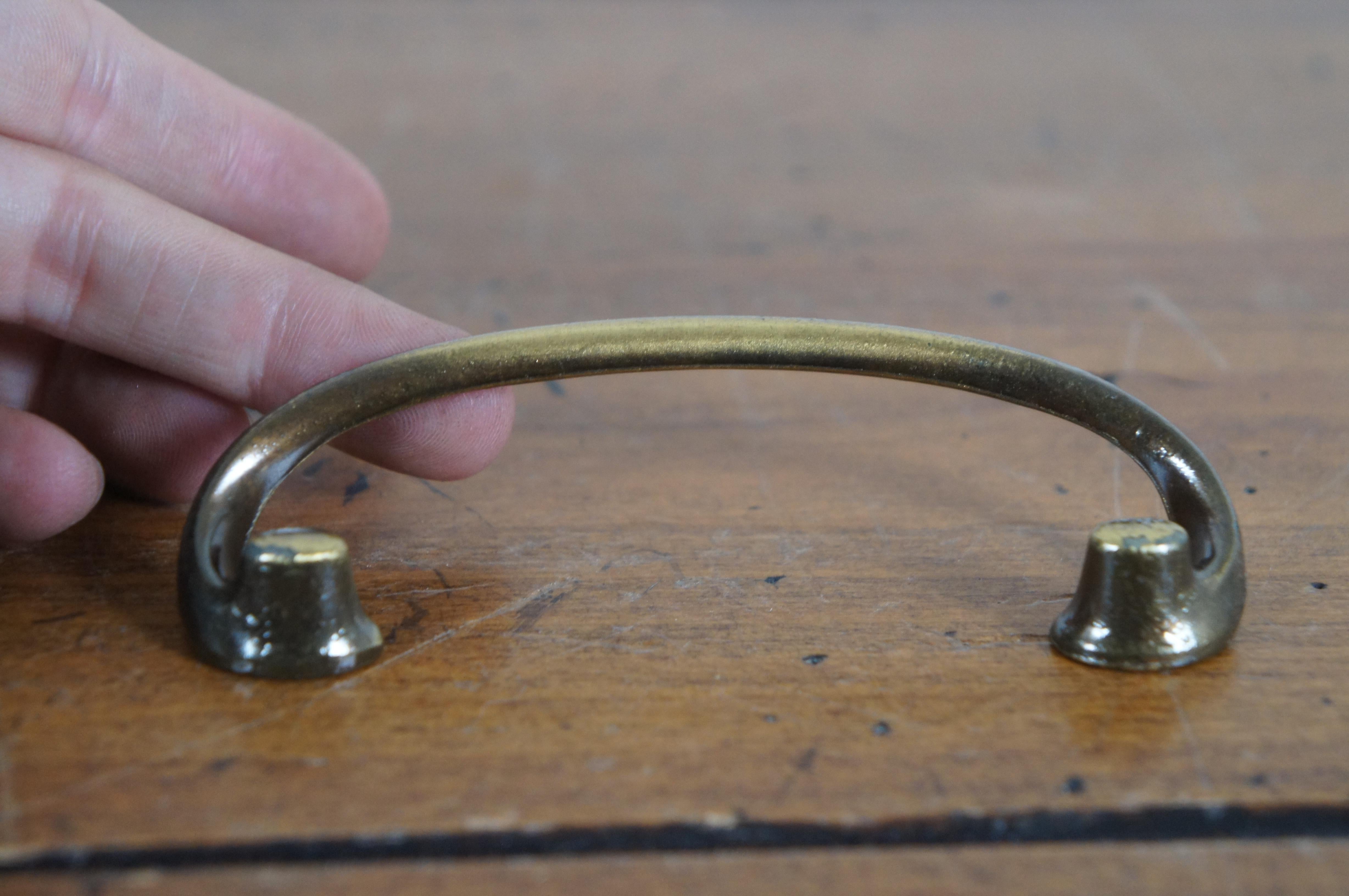 National Lock Co Medalist Antique Brass Bronze Die Cast Drawer Pulls 2