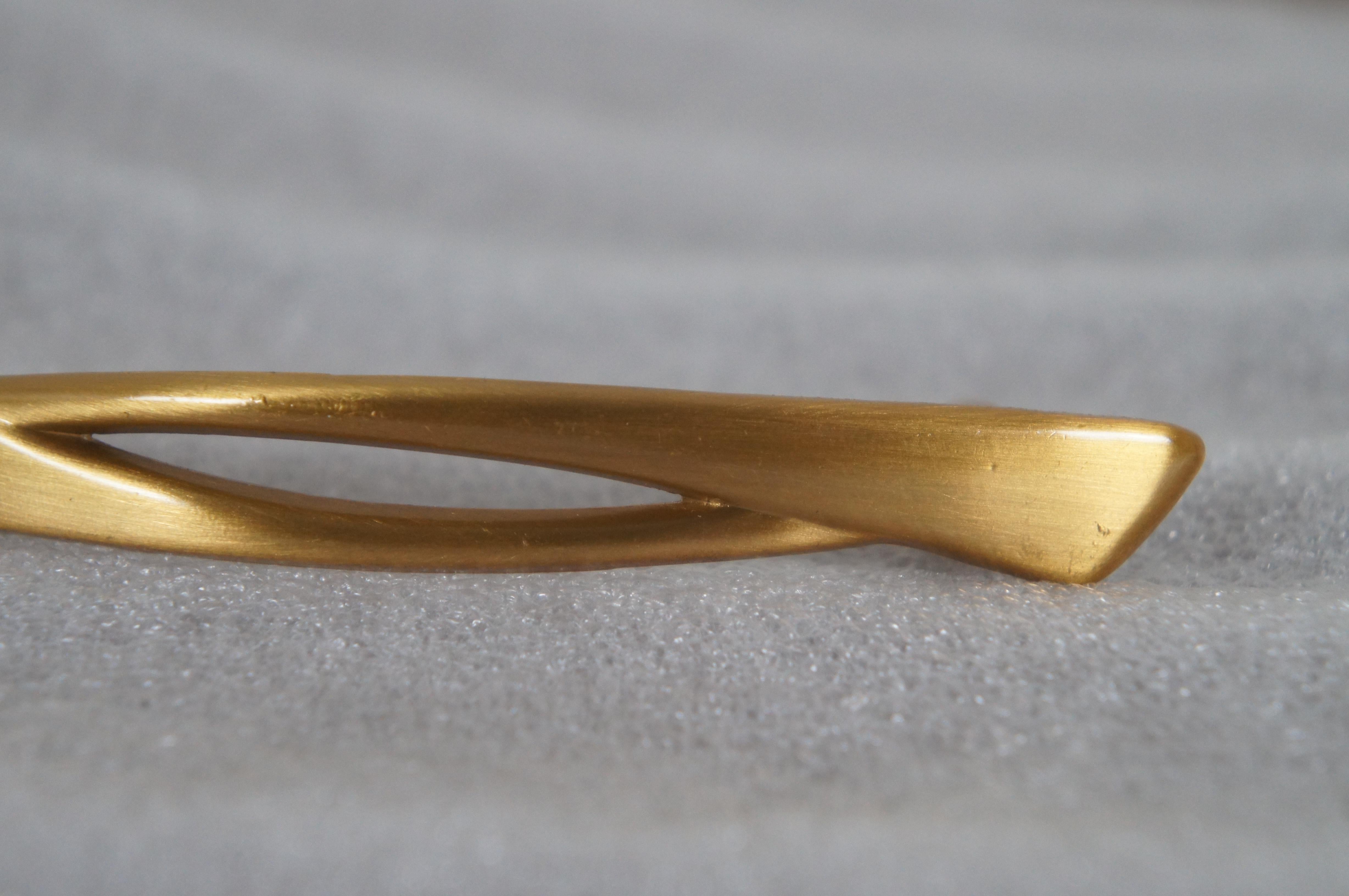 Pulls de tiroir modernistes MCM Galaxie Dull en bronze de National Lock Co médaillé C278 4