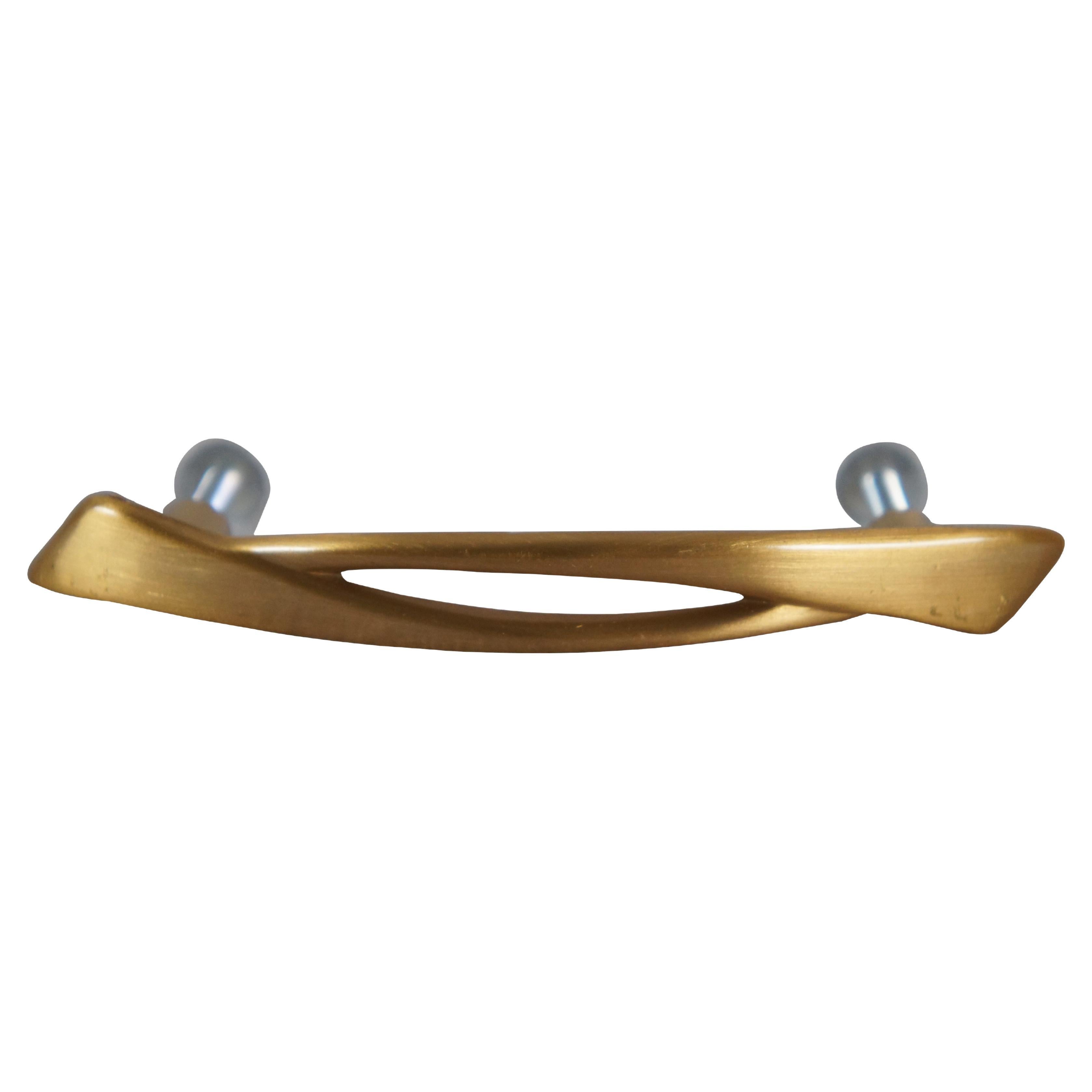 Pulls de tiroir modernistes MCM Galaxie Dull en bronze de National Lock Co médaillé C278
