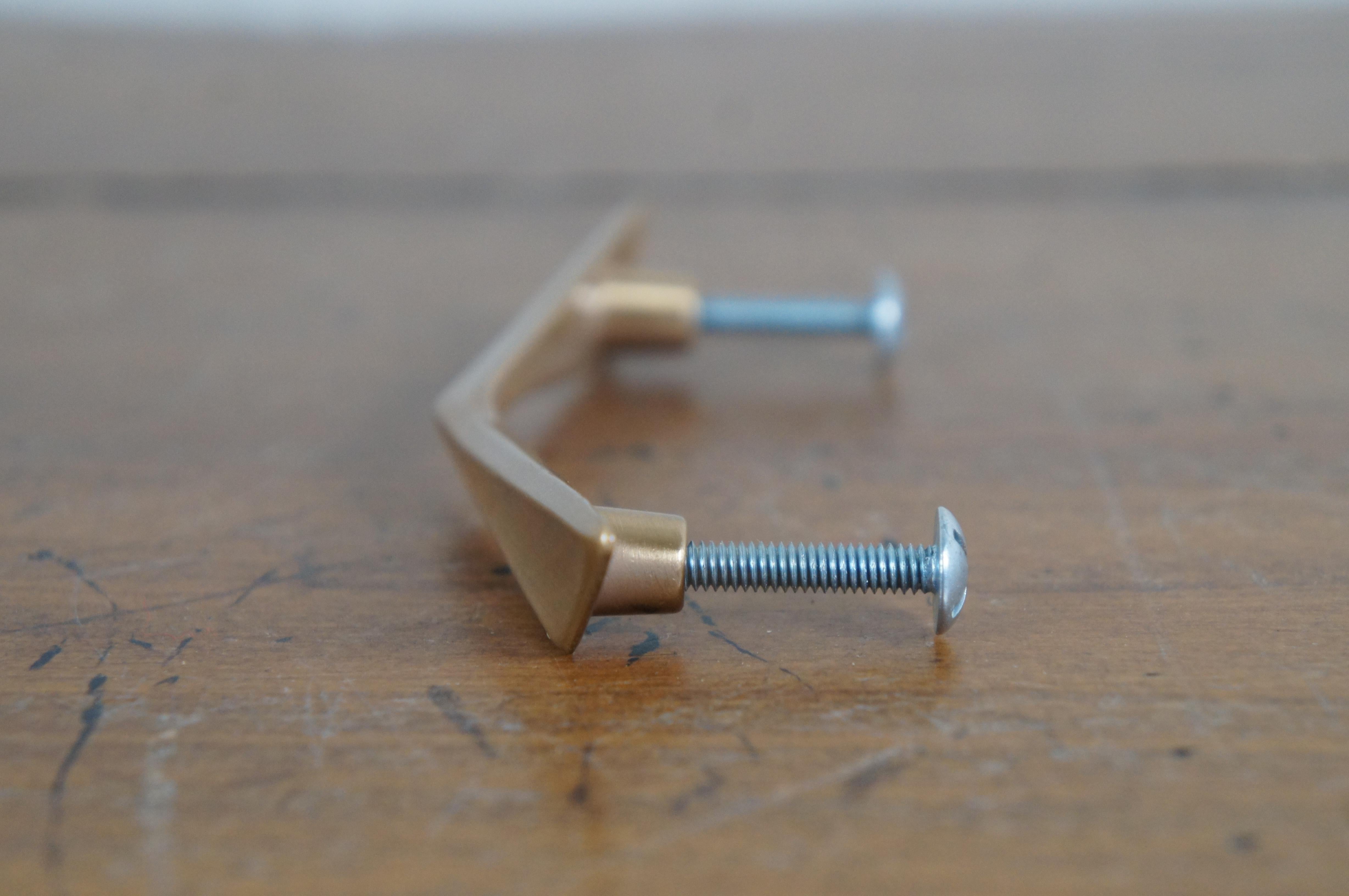 Mid-Century Modern National Lock Co Medalist C297-10 Bowtie Drawer Pulls Dull Bronze MCM