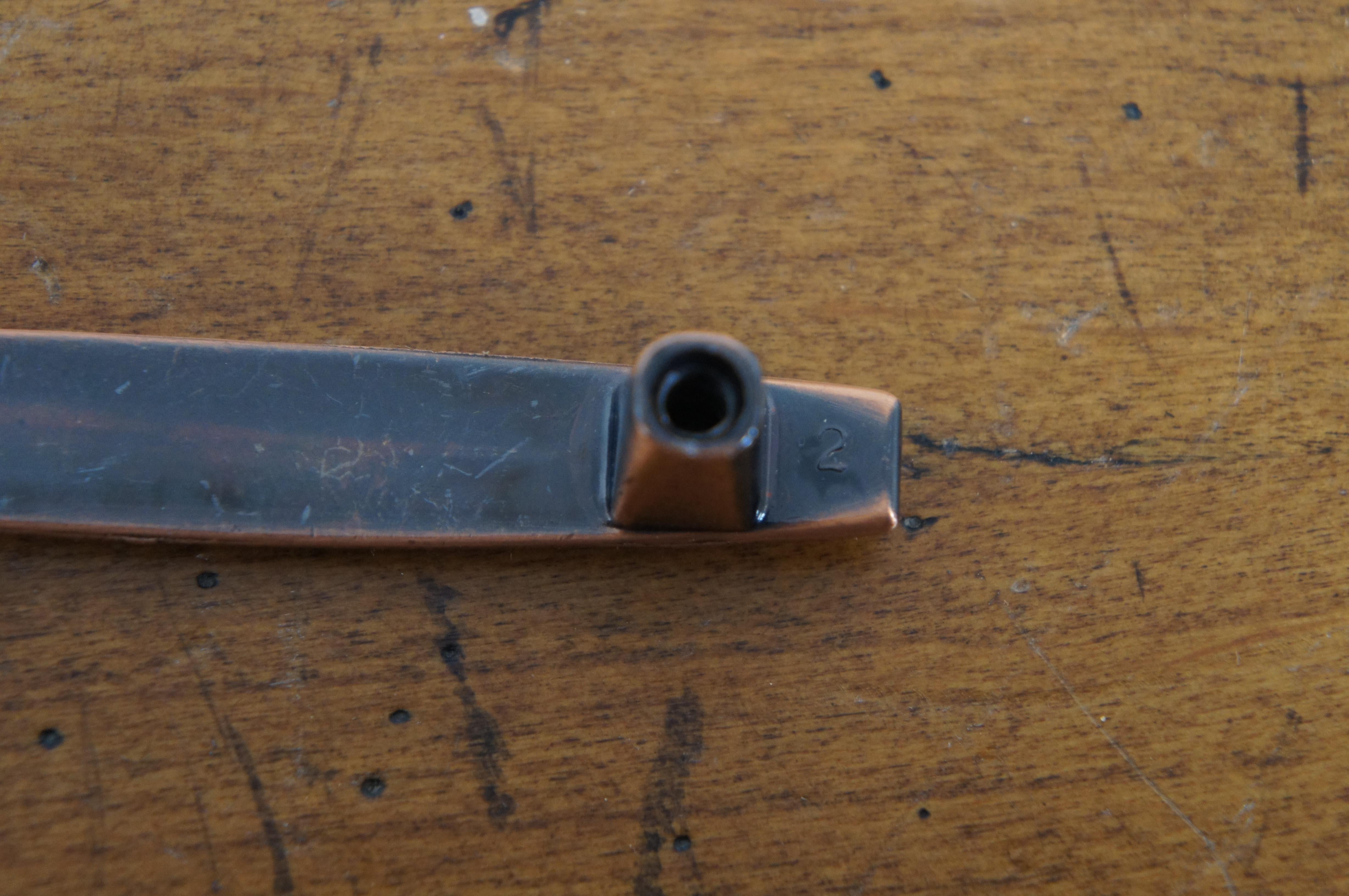 National Lock Co Medalist C634-10D Old Copper Modernist Drawer Pulls MCM 1