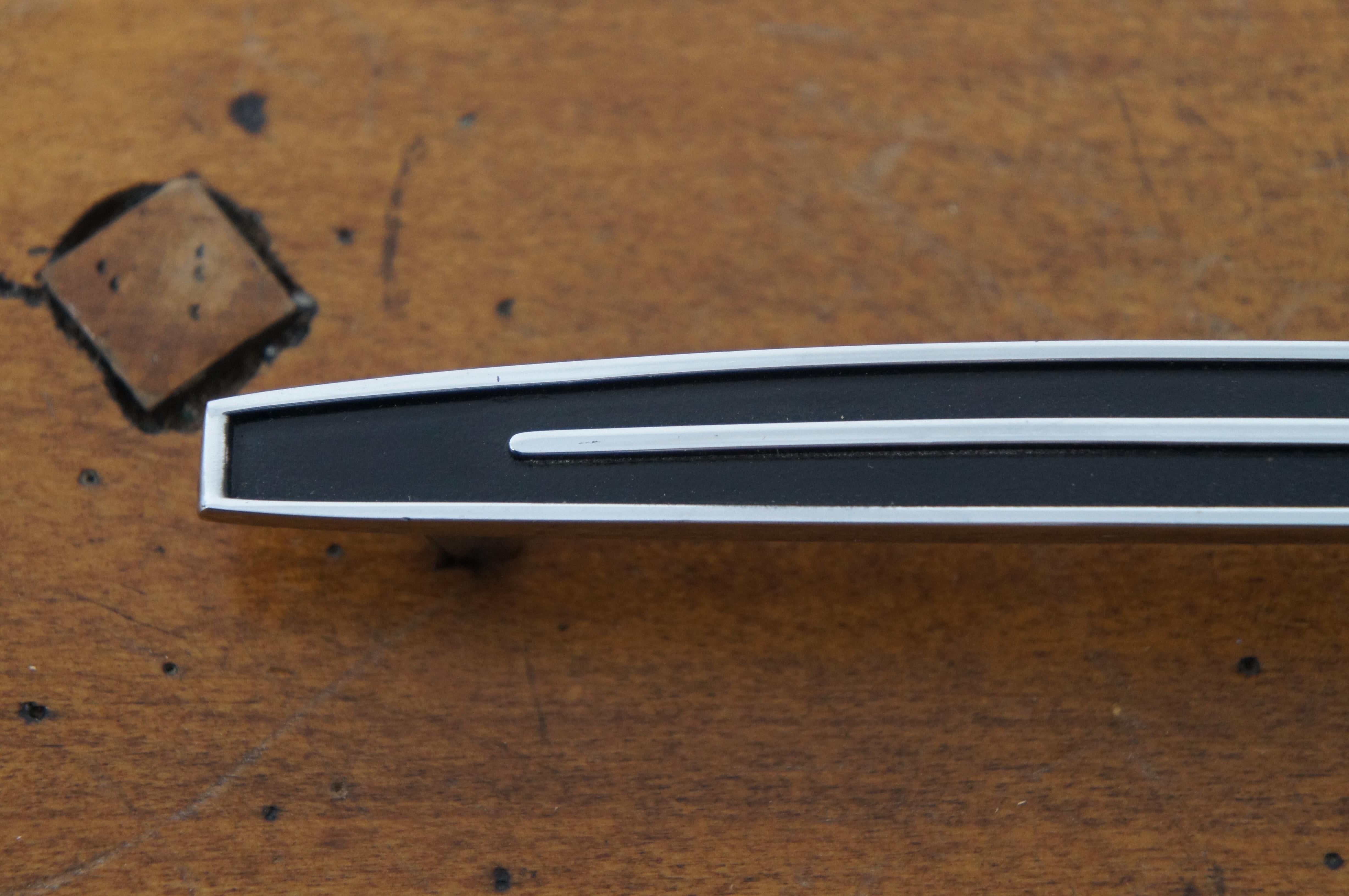 National Lock Co Medalist C635-26-1D Dramatic Chrome Black Drawer Pulls MCM For Sale 4