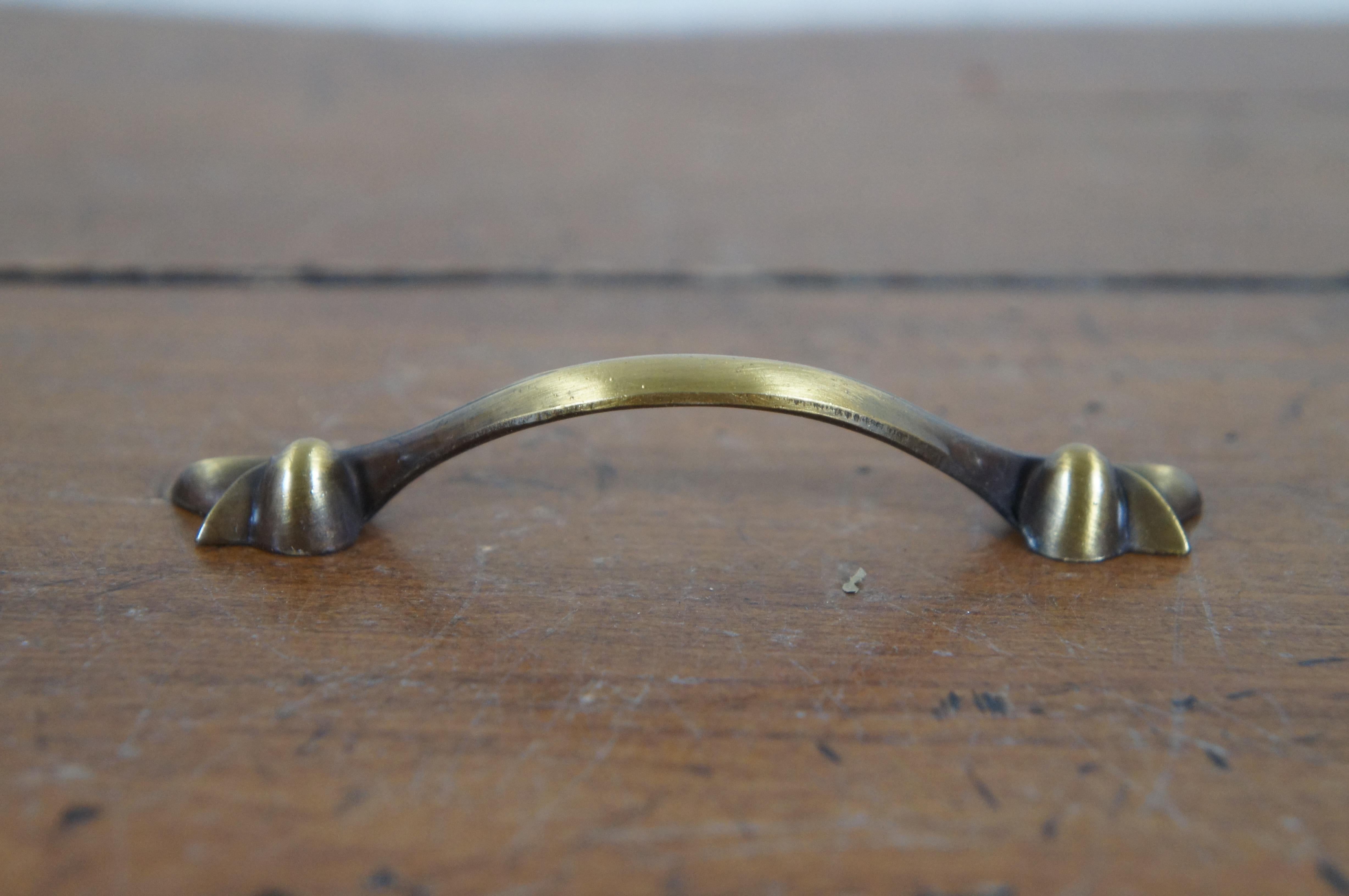 Metal National Lock Co Medalist C674 Antique Brass Bronze Drawer Pulls