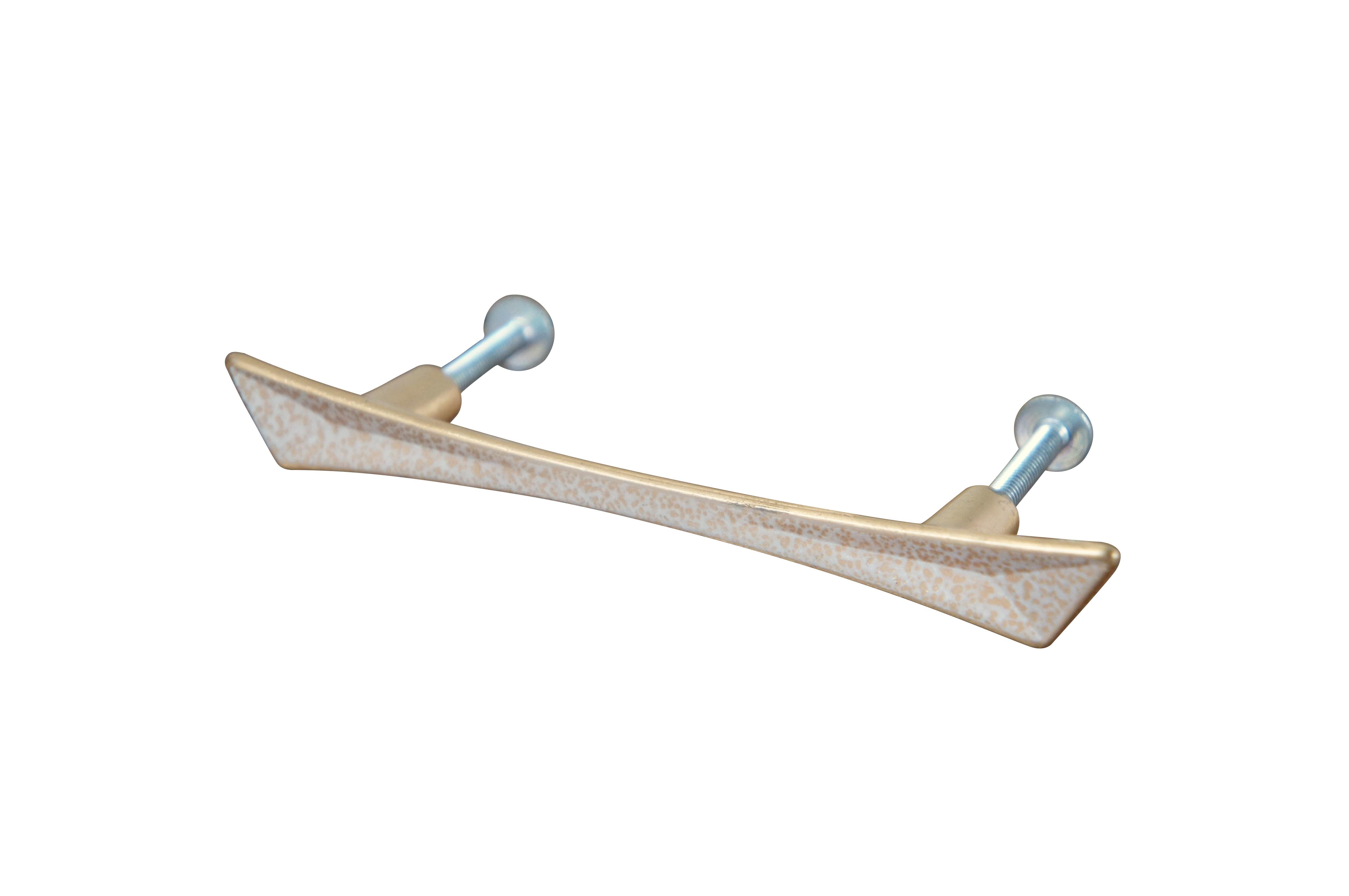 Mid-Century Modern National Lock Co Medalist C698-10CW Dull Bronze White Accent Drawer Pulls MCM