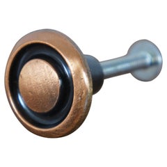 National Lock Co Medalist Old Copper Brass Button Knob Drawer Pulls
