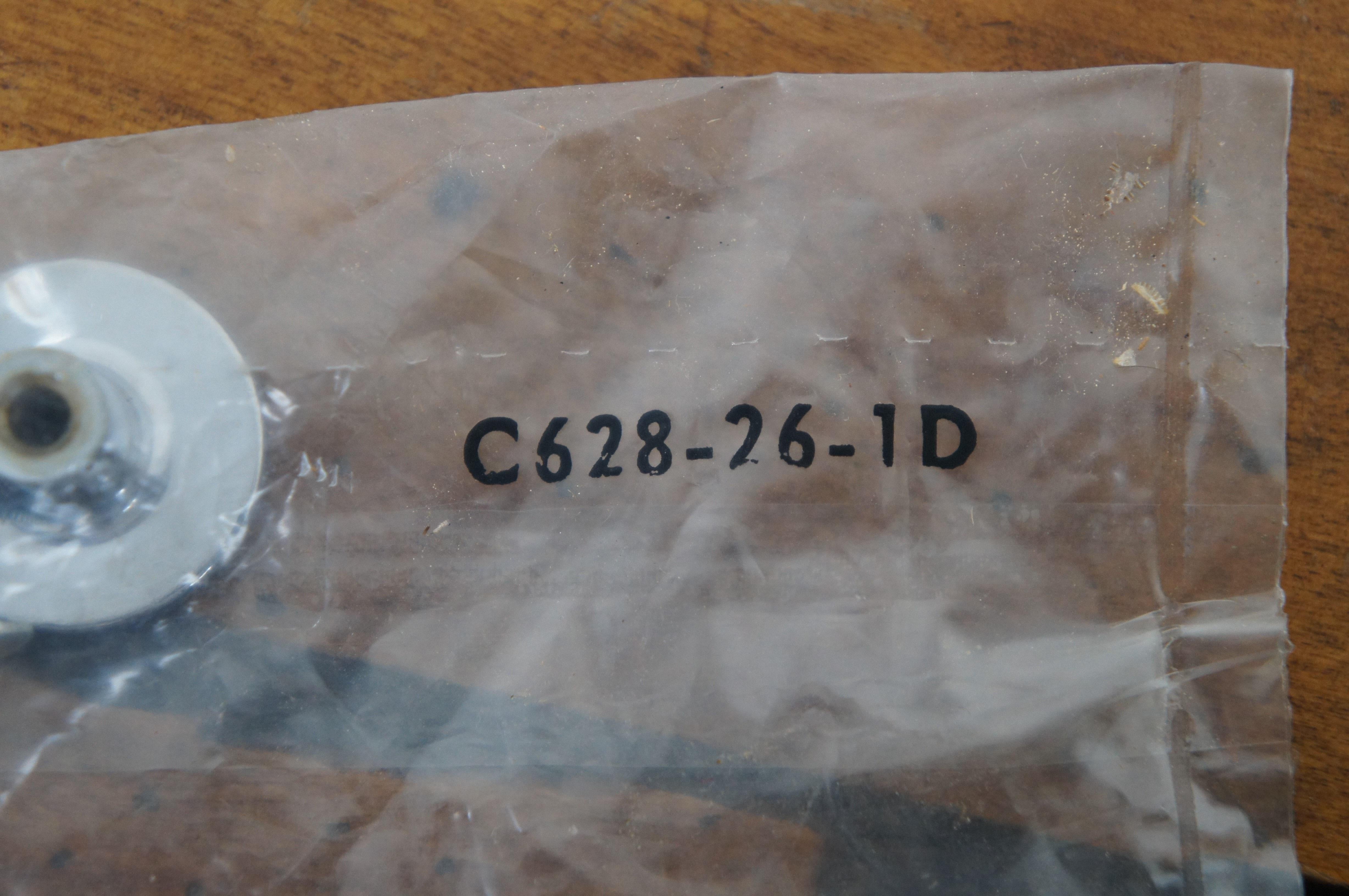 National Lock Medailleur C628-26-1D Knopf Chrom Schwarz Modernistische Schubladengriffe MCM im Angebot 3