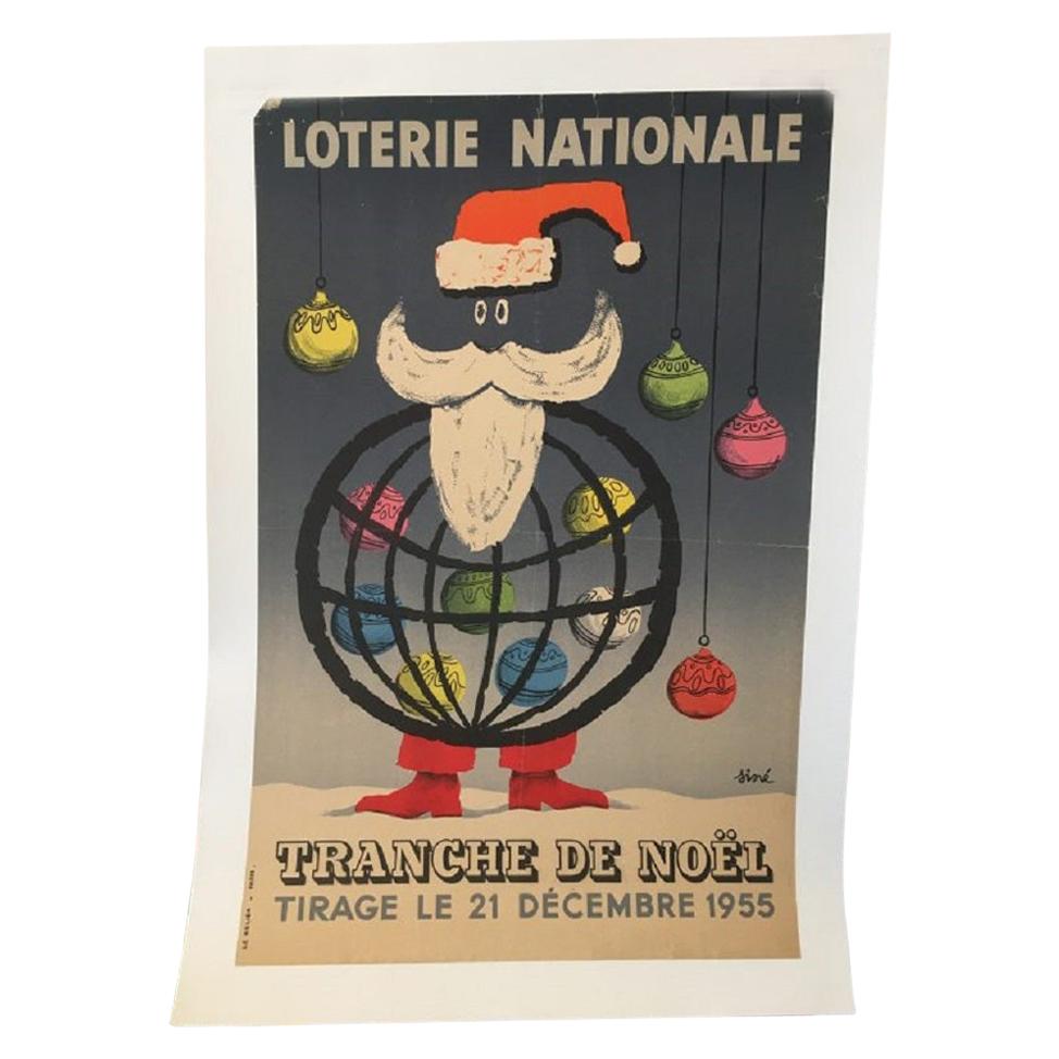 Loterie nationale Slice of Christmas Poster original d'époque