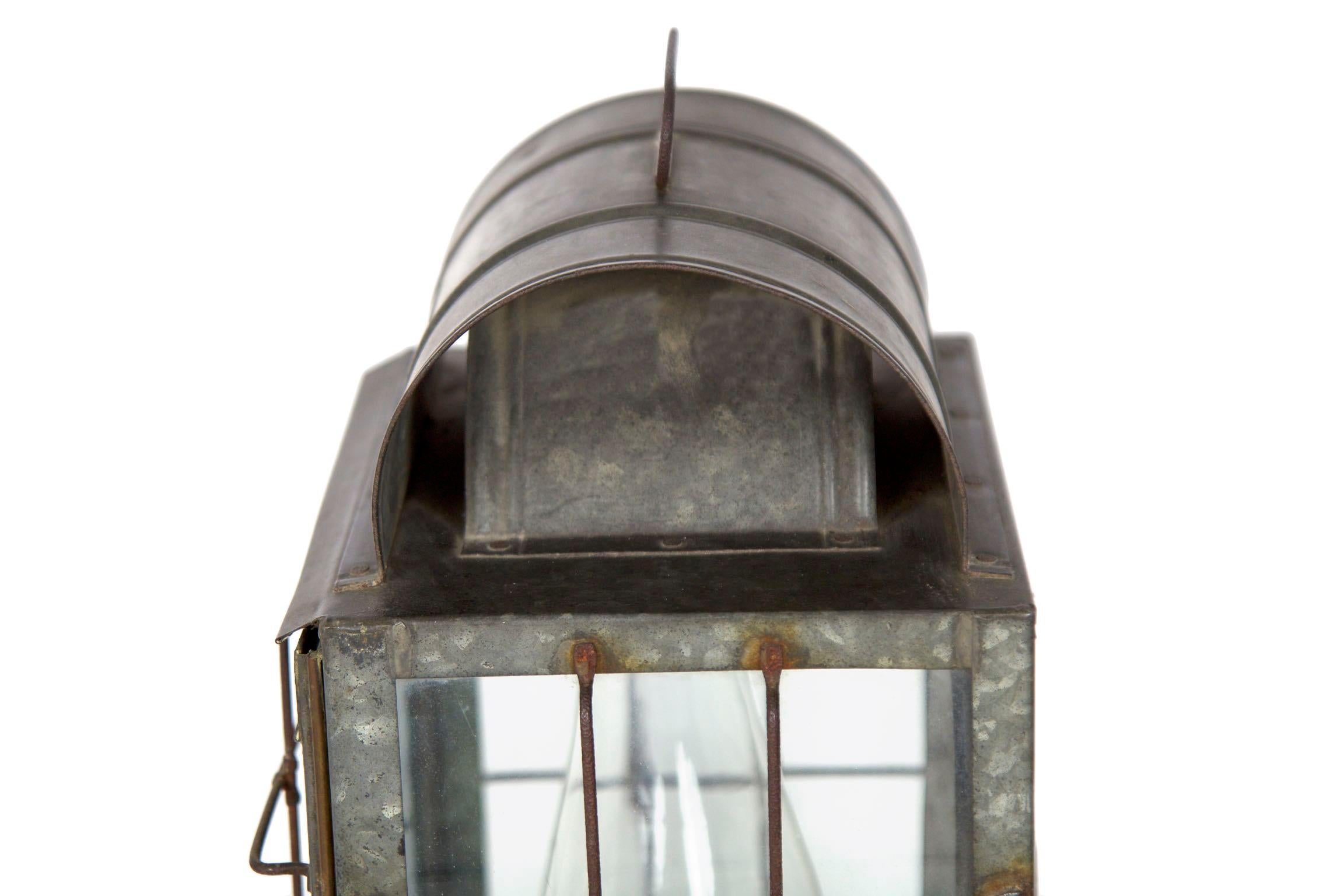 National Marine Lamp Co. Bulkhead Antique Lantern Oil Lamp, New York 2
