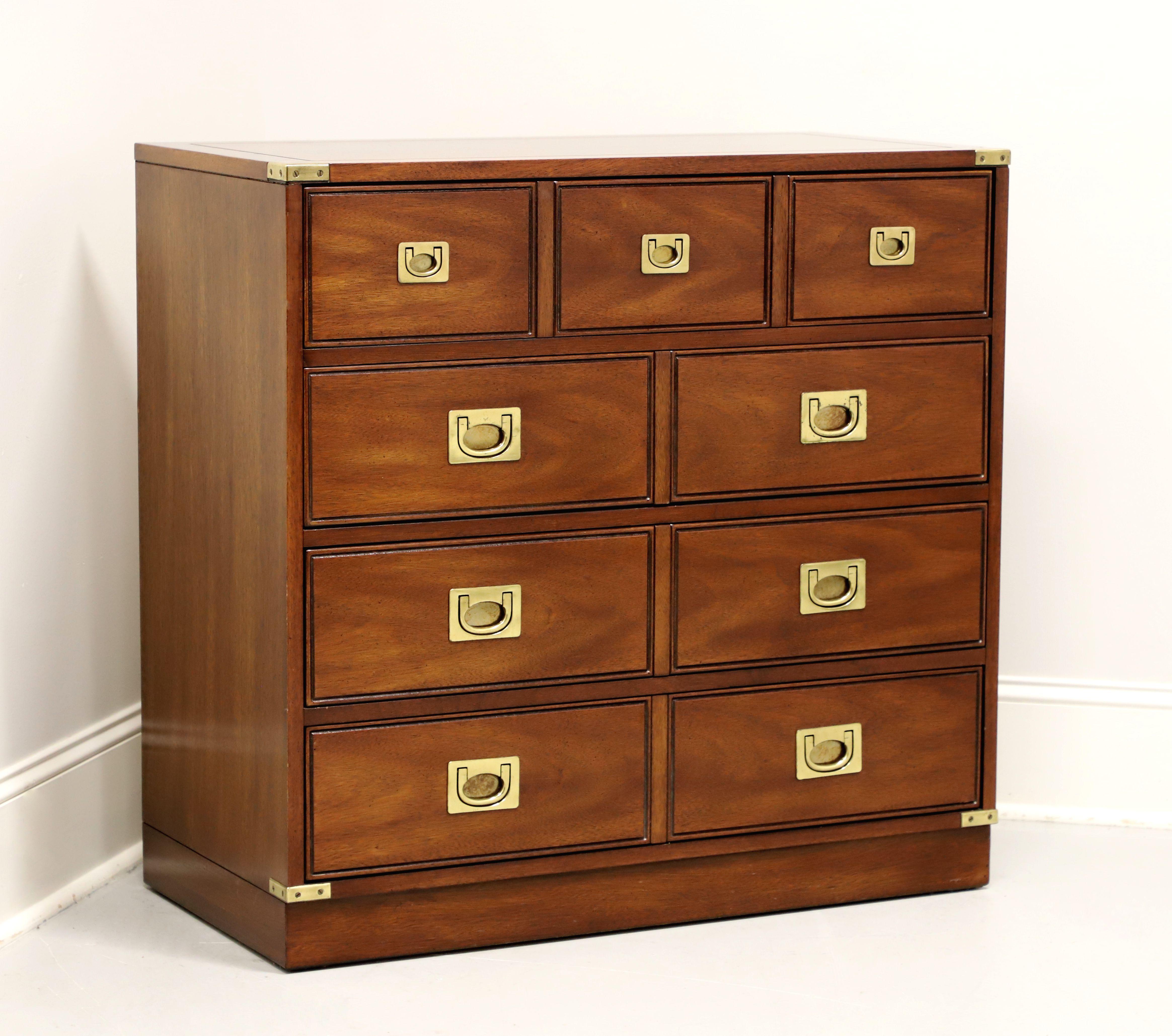 NATIONAL MT. AIRY Mahogany Campaign Style Bachelor Chest 6