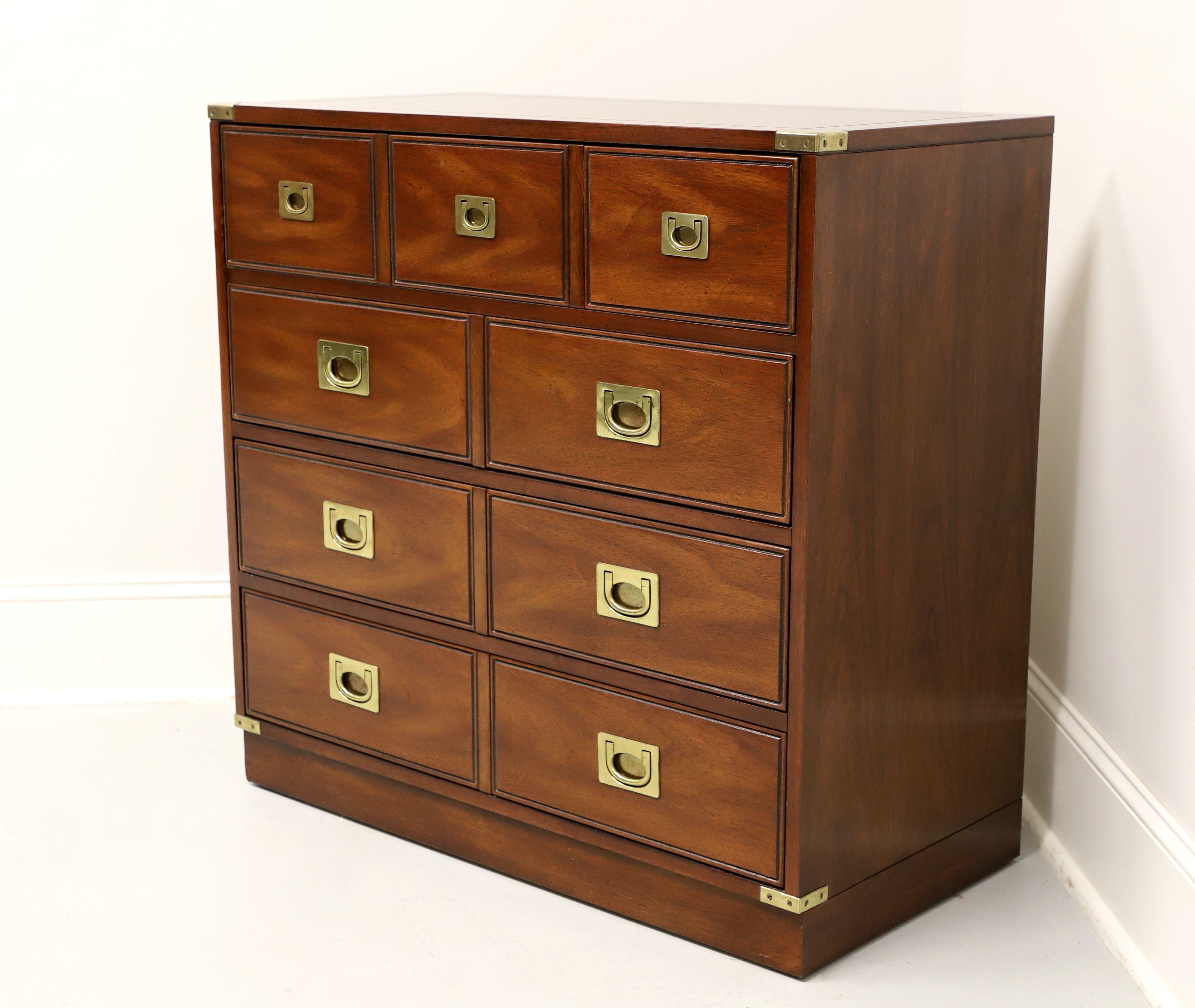 American NATIONAL MT. AIRY Mahogany Campaign Style Bachelor Chest