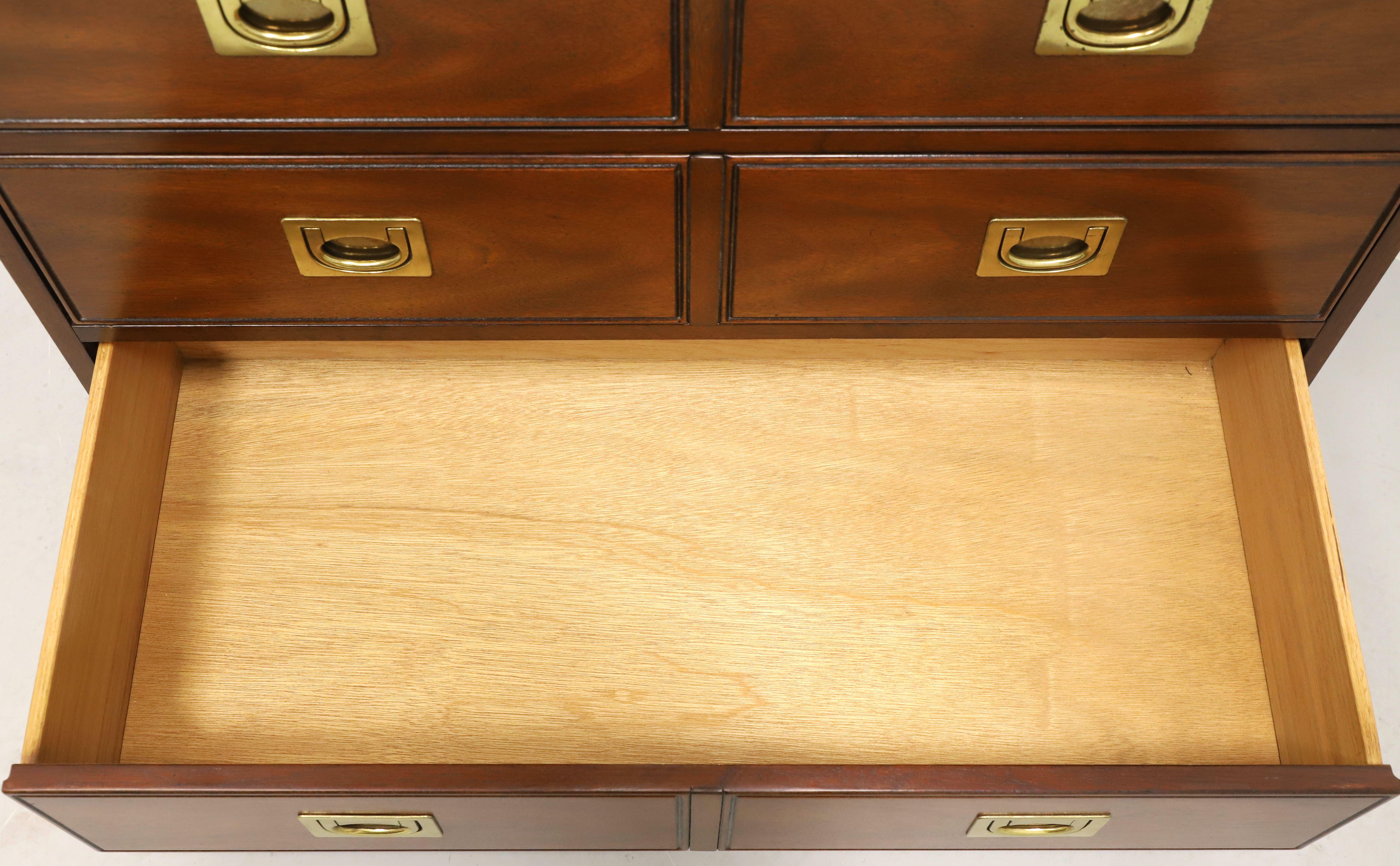 NATIONAL MT. AIRY Mahogany Campaign Style Bachelor Chest 3