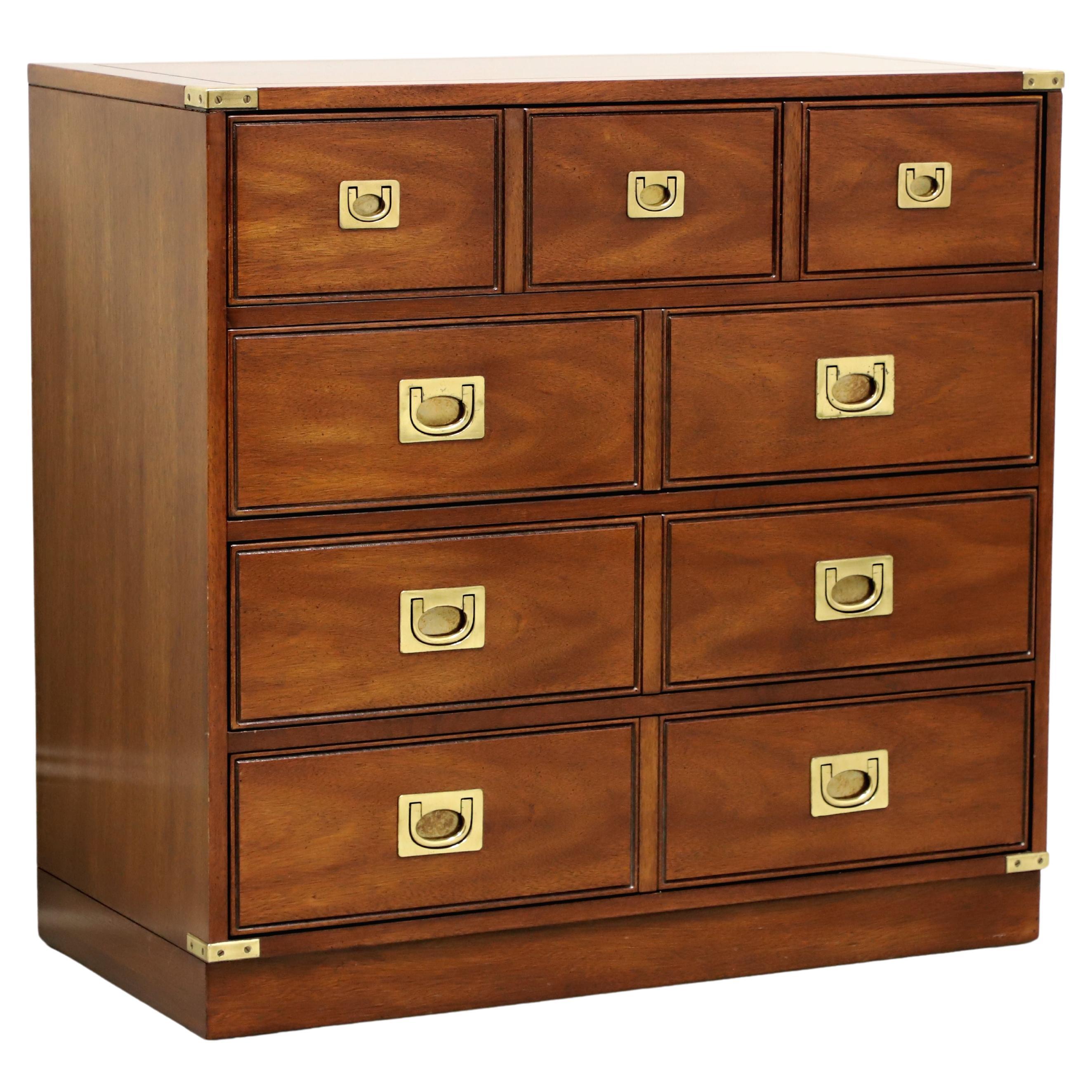 NATIONAL MT. AIRY Mahogany Campaign Style Bachelor Chest