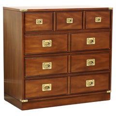 Vintage NATIONAL MT. AIRY Mahogany Campaign Style Bachelor Chest