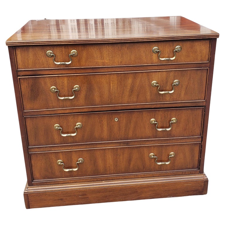 National Mount Airy Mahogany Executive Lateral File For Sale at