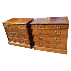 National Mount Airy Mahogany Executive Lateral Filing Cabinets with lock