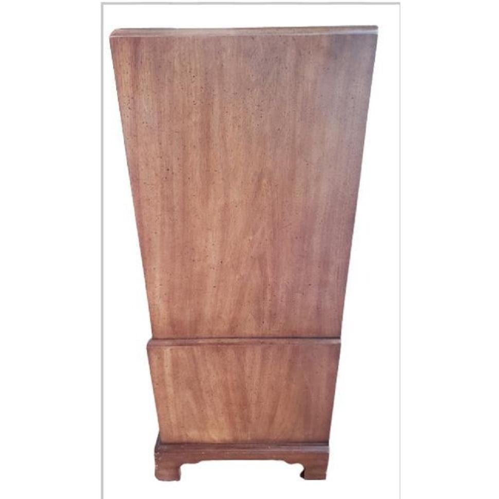 Mid-Century Modern National Mount Airy Walnut Burl Chest of Drawers For Sale