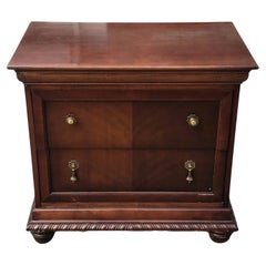 National Mt Airy Bookmatched Mahogany Bedside Chest of Drawers / Nighstand