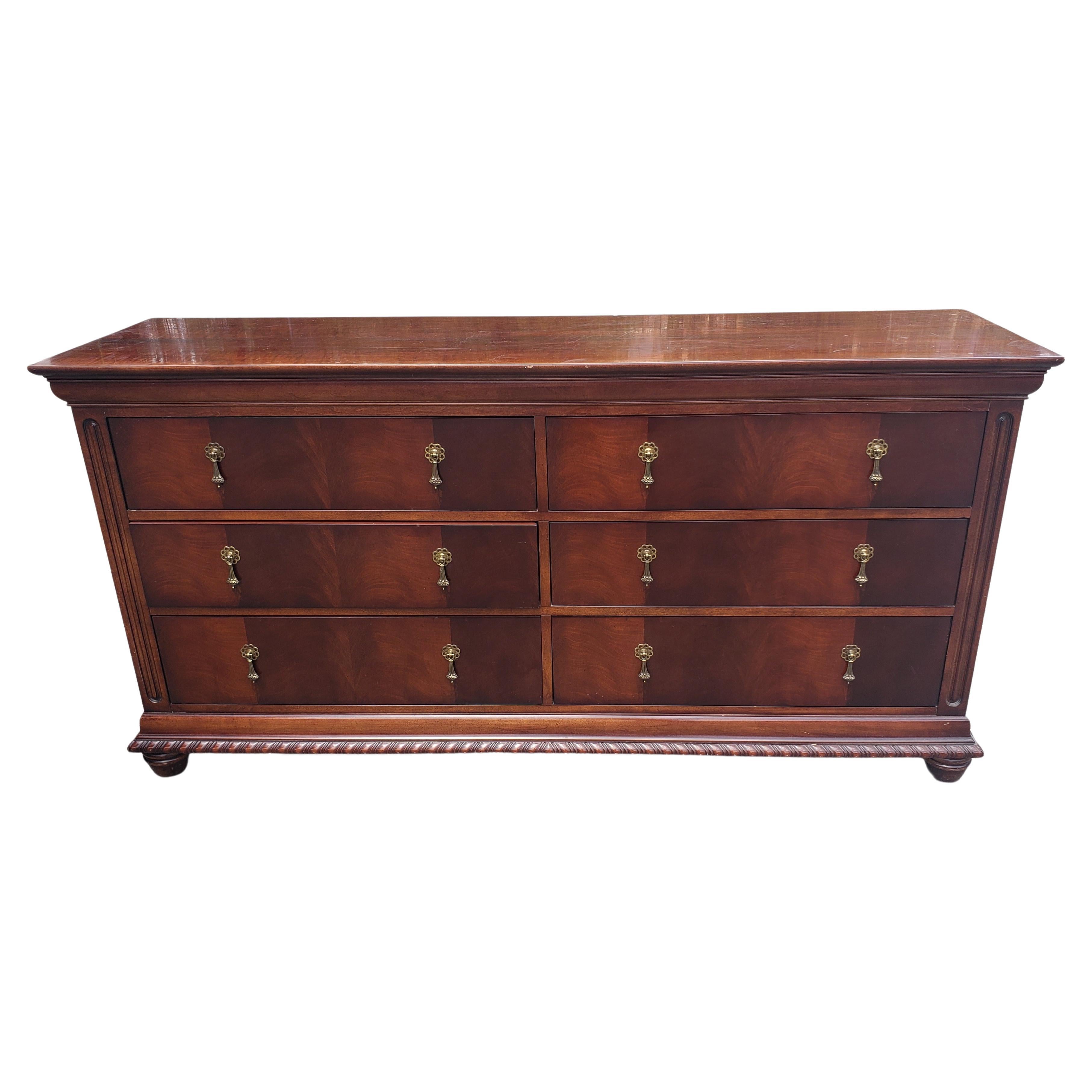 National Mt-Airy Flame Mahogany Double Dresser