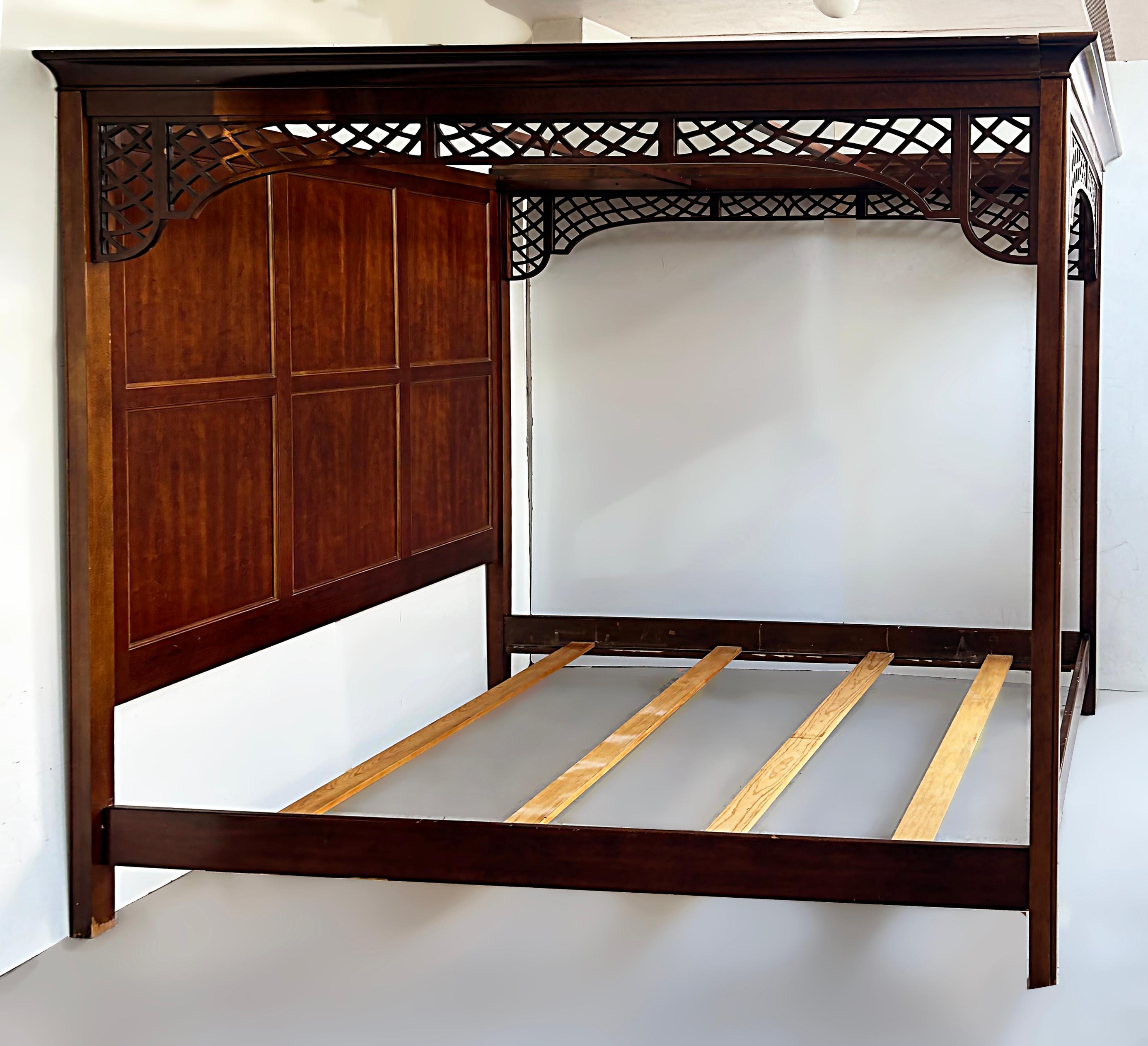cherry canopy bed