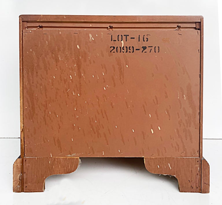 National Mt. Airy Mahogany Campaign Style Night Stands with Brass ...
