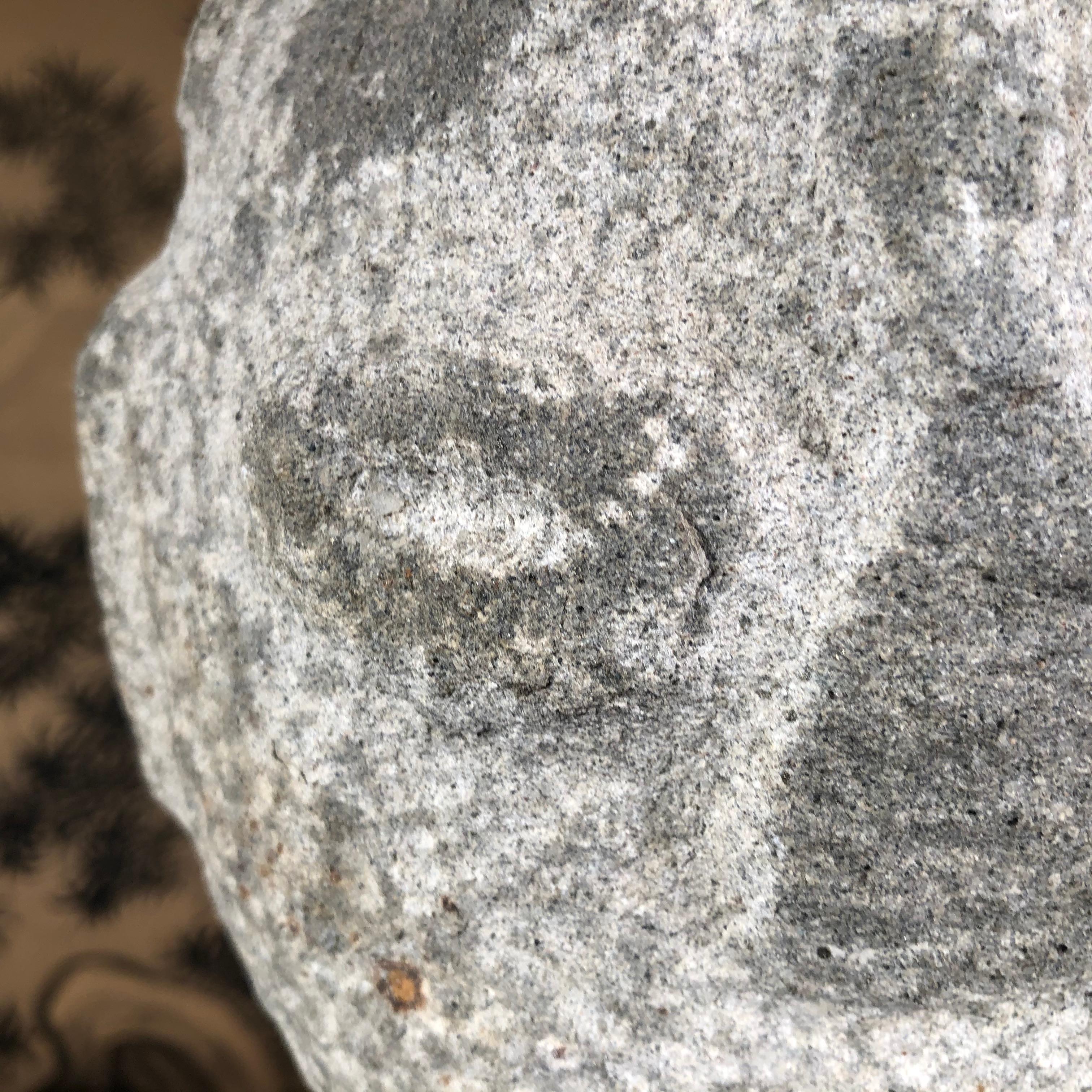 Native America Antique Hand Carved Granite Human Head For Sale 1