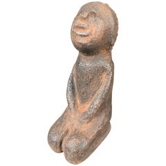 Native America Antique Seated Human Effigy "Star Gazer"