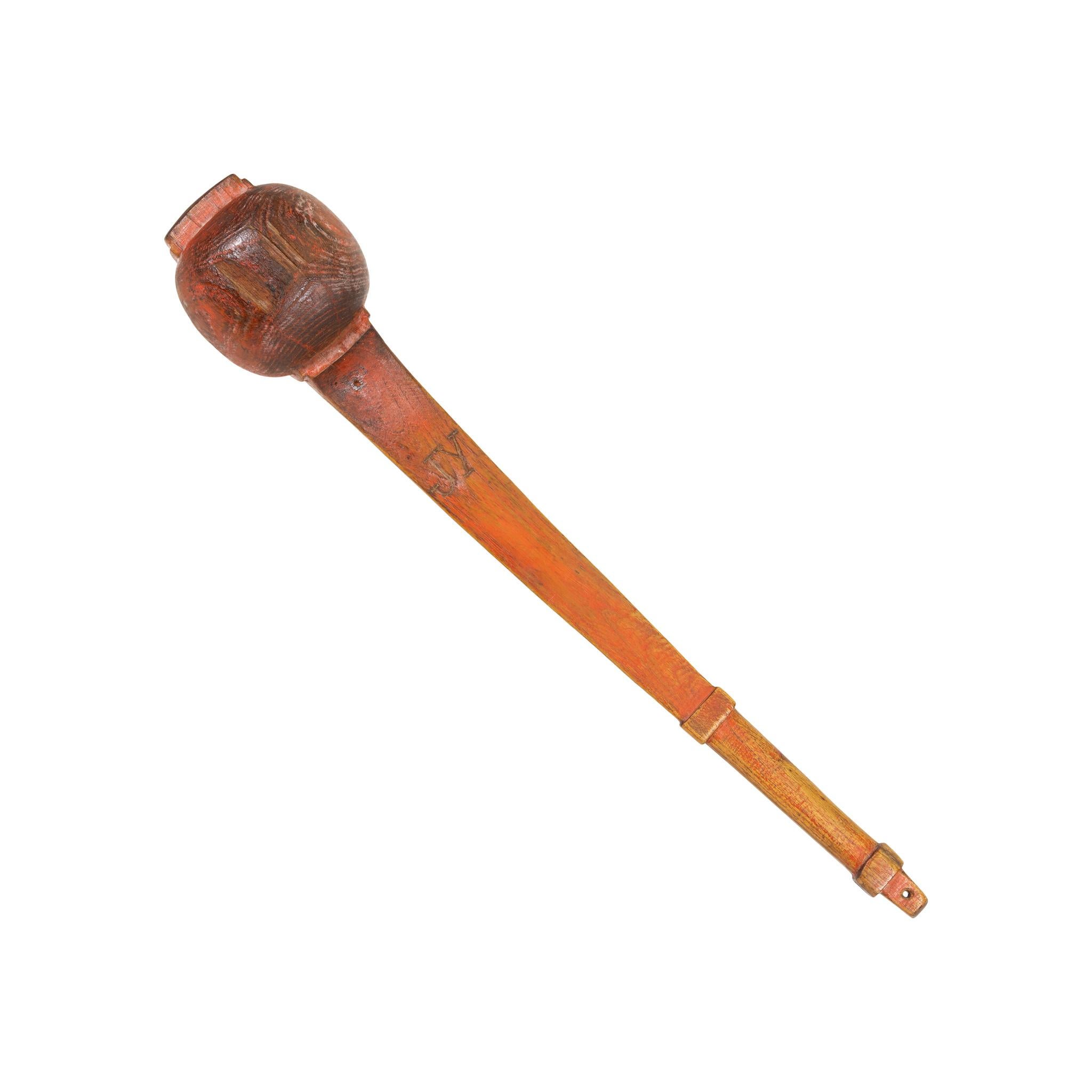 Native American 19th Century Ball Headed Club In Good Condition For Sale In Coeur d'Alene, ID
