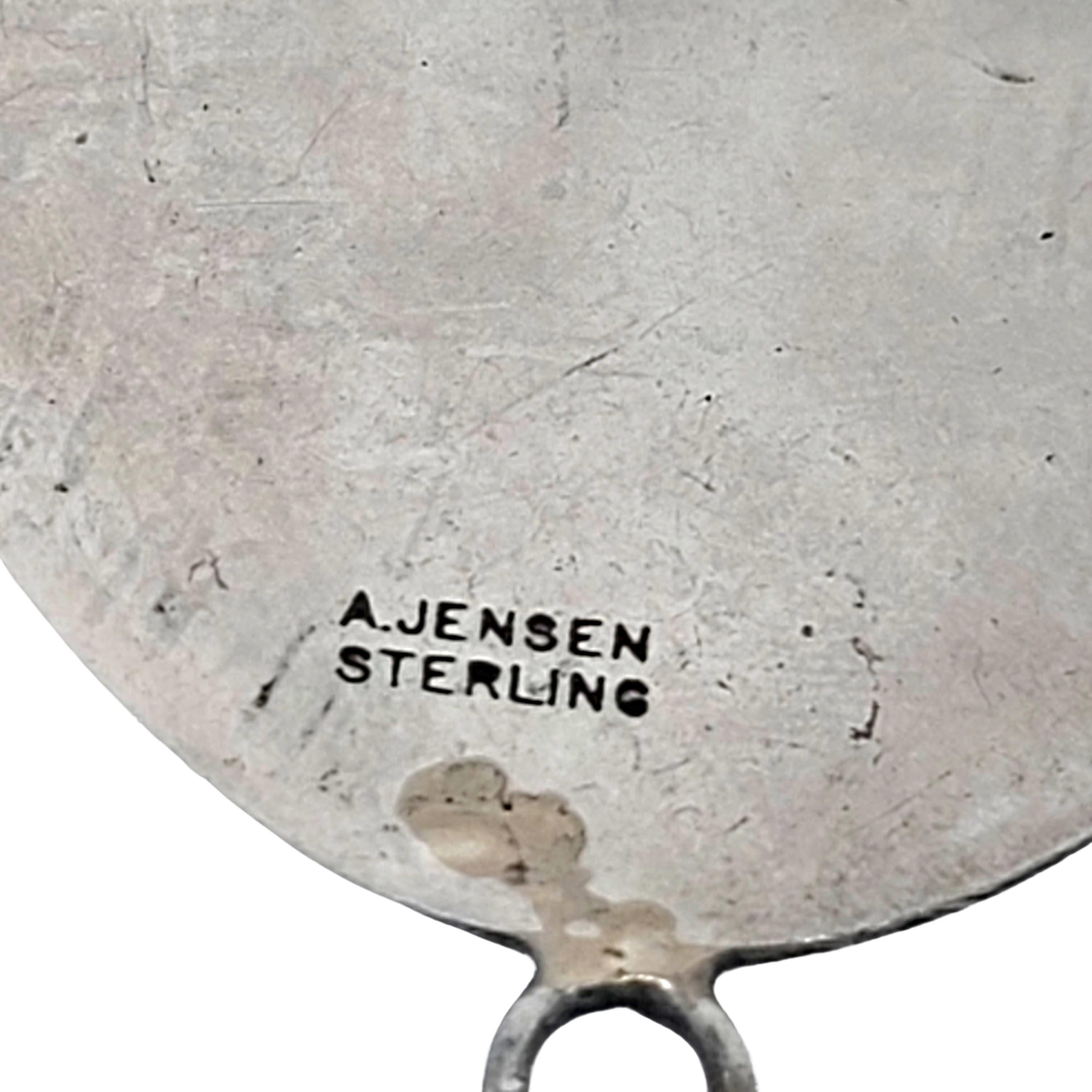 Colgante colgante de pluma de pata de oso Jensen Nativo Americano de plata esterlina y turquesa en venta 1