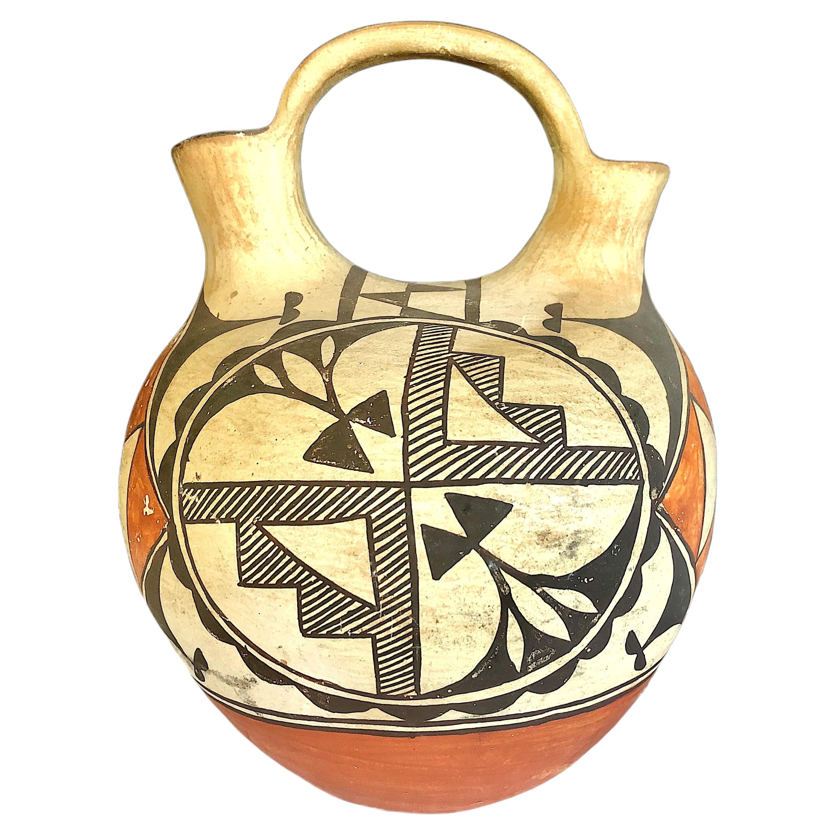 Native American Acoma Pueblo Dual-spout Wedding Vessel