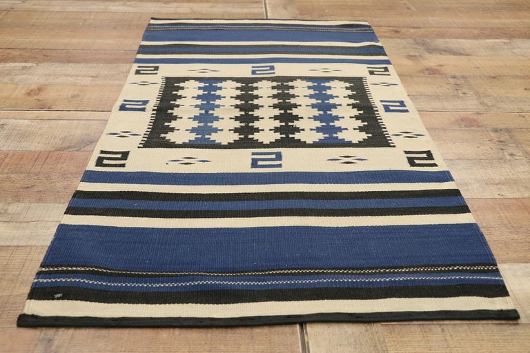 Native American Antique Indian Navajo Kilim Rug, Navajo Saddle Blanket