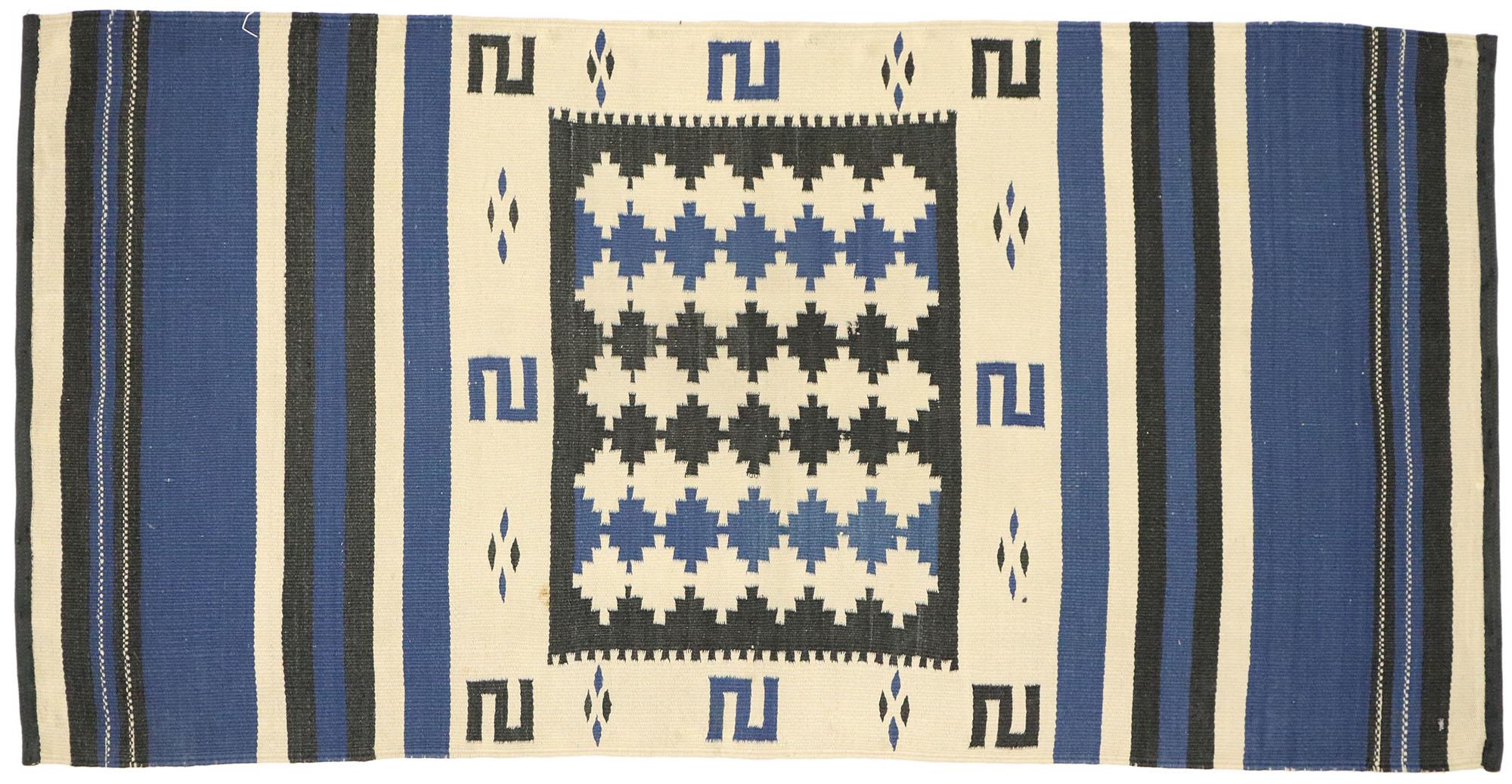 Native American Antique Indian Navajo Kilim Rug, Navajo Saddle Blanket 1