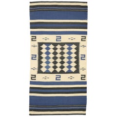 Native American Antique Indian Navajo Kilim Rug, Navajo Saddle Blanket